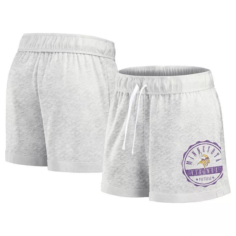Women's Fanatics Oatmeal Minnesota Vikings Vintage Badge Shorts, Size: Small, Team Product Image