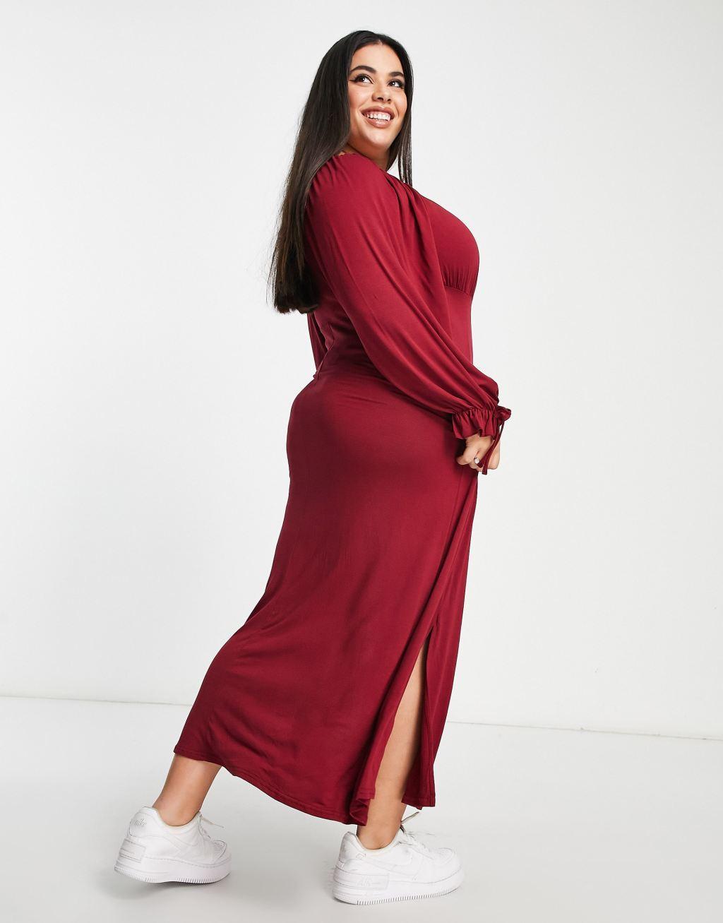 Yours Exclusive milkmaid midi dress Product Image