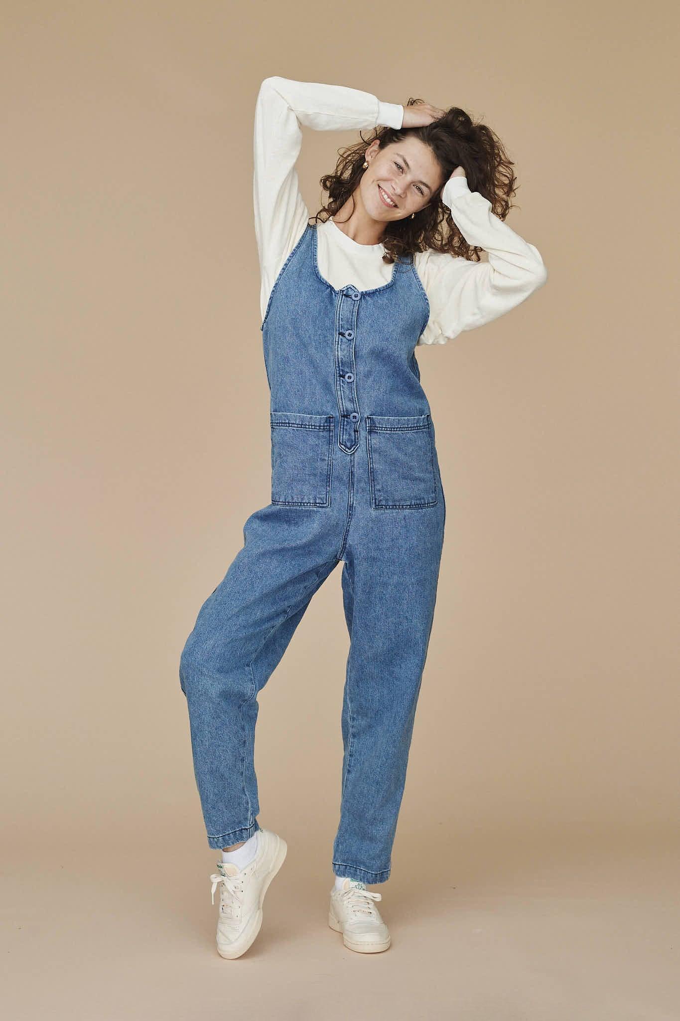 Denim Button Front Jumper Female Product Image