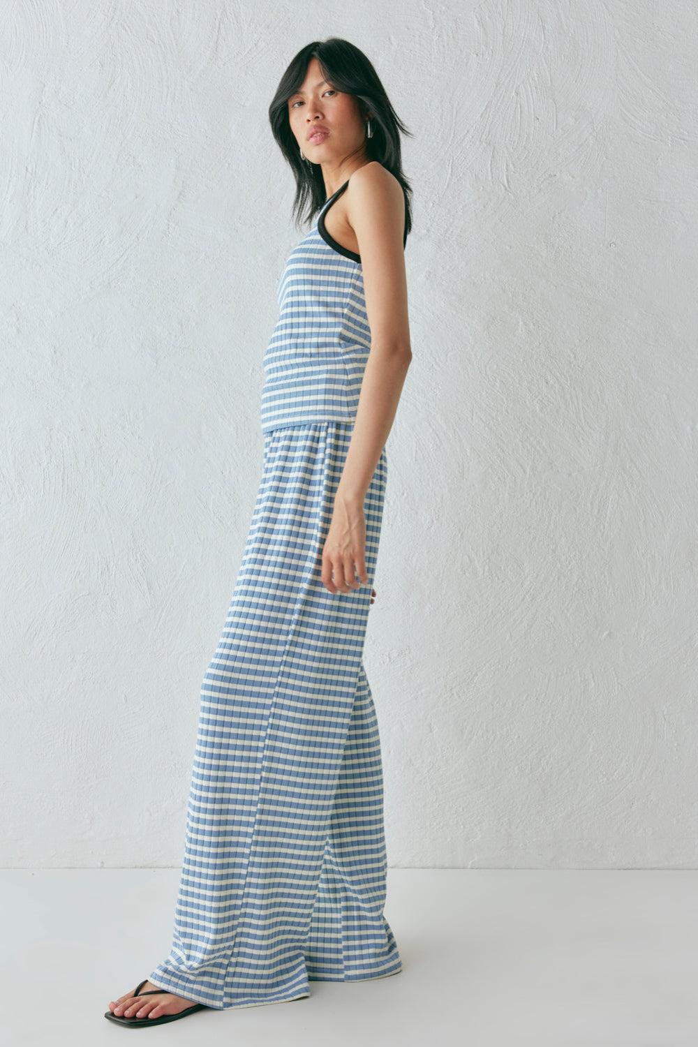Fara Maxi Dress Black Stripe Product Image