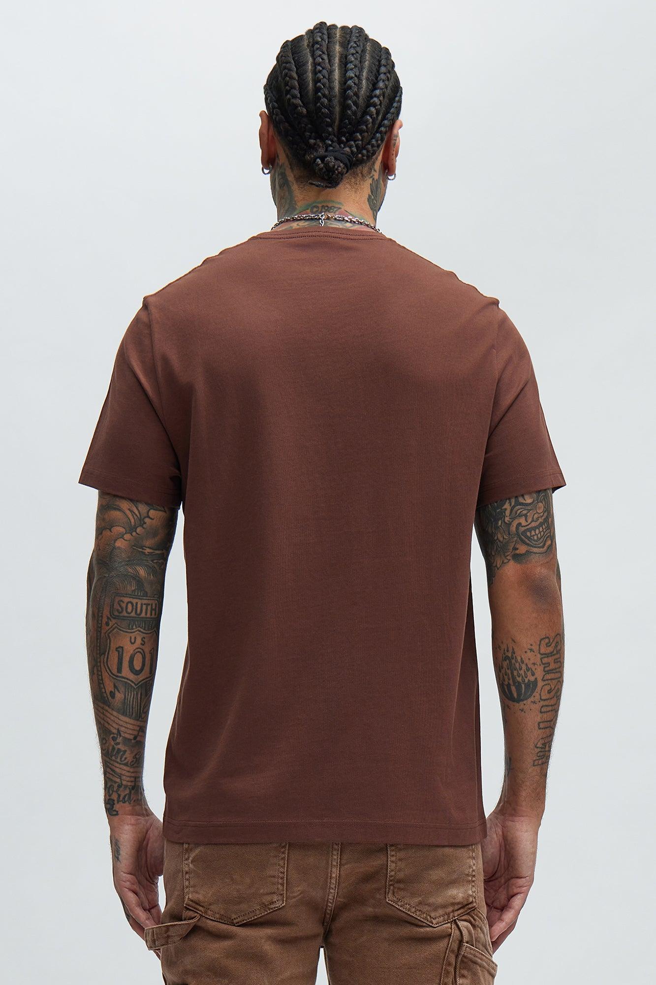 Essential Short Sleeve Crew Tee - Brown Product Image
