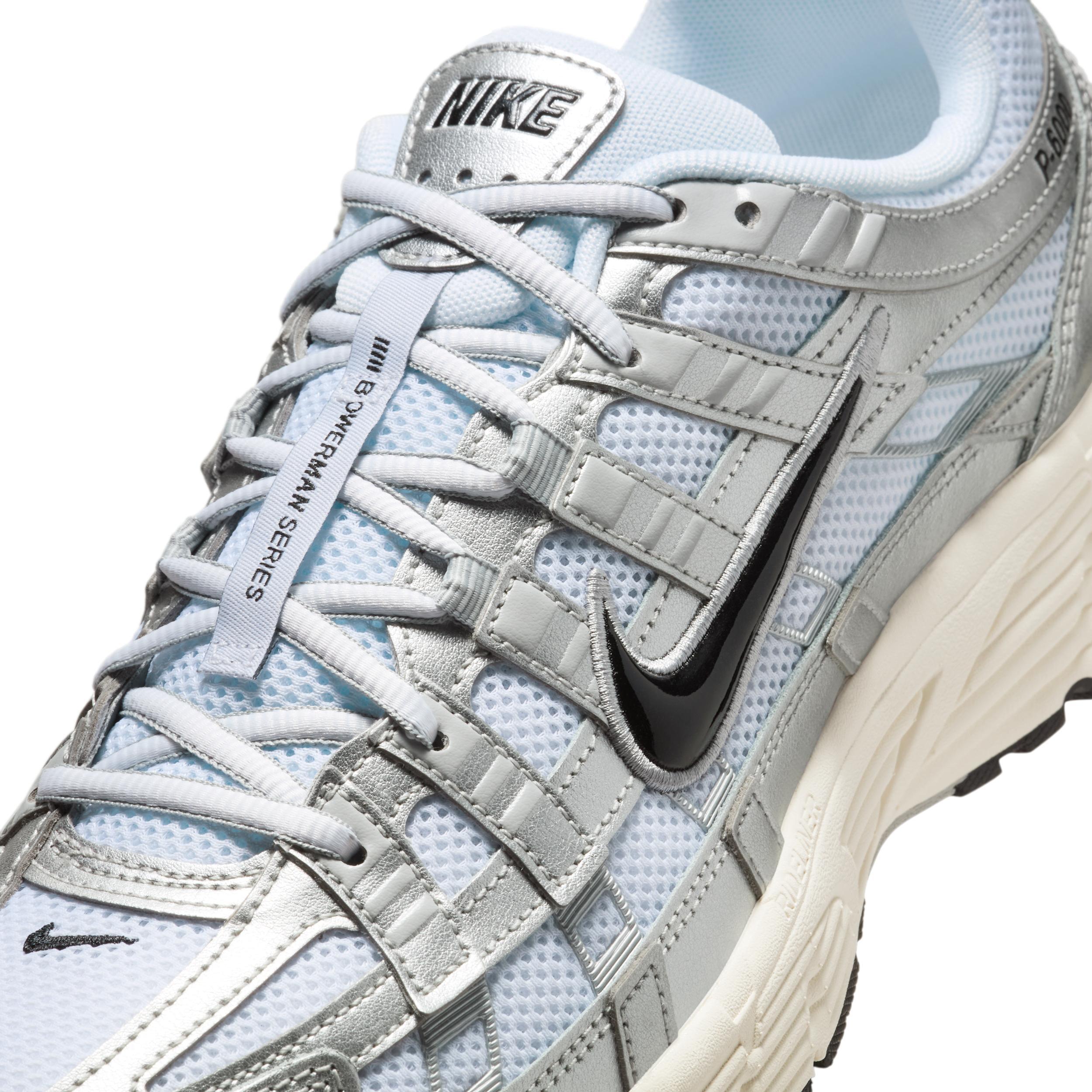 Nike Mens P-6000 Casual Shoes in White/Metallic Silver/Flat Silver Product Image