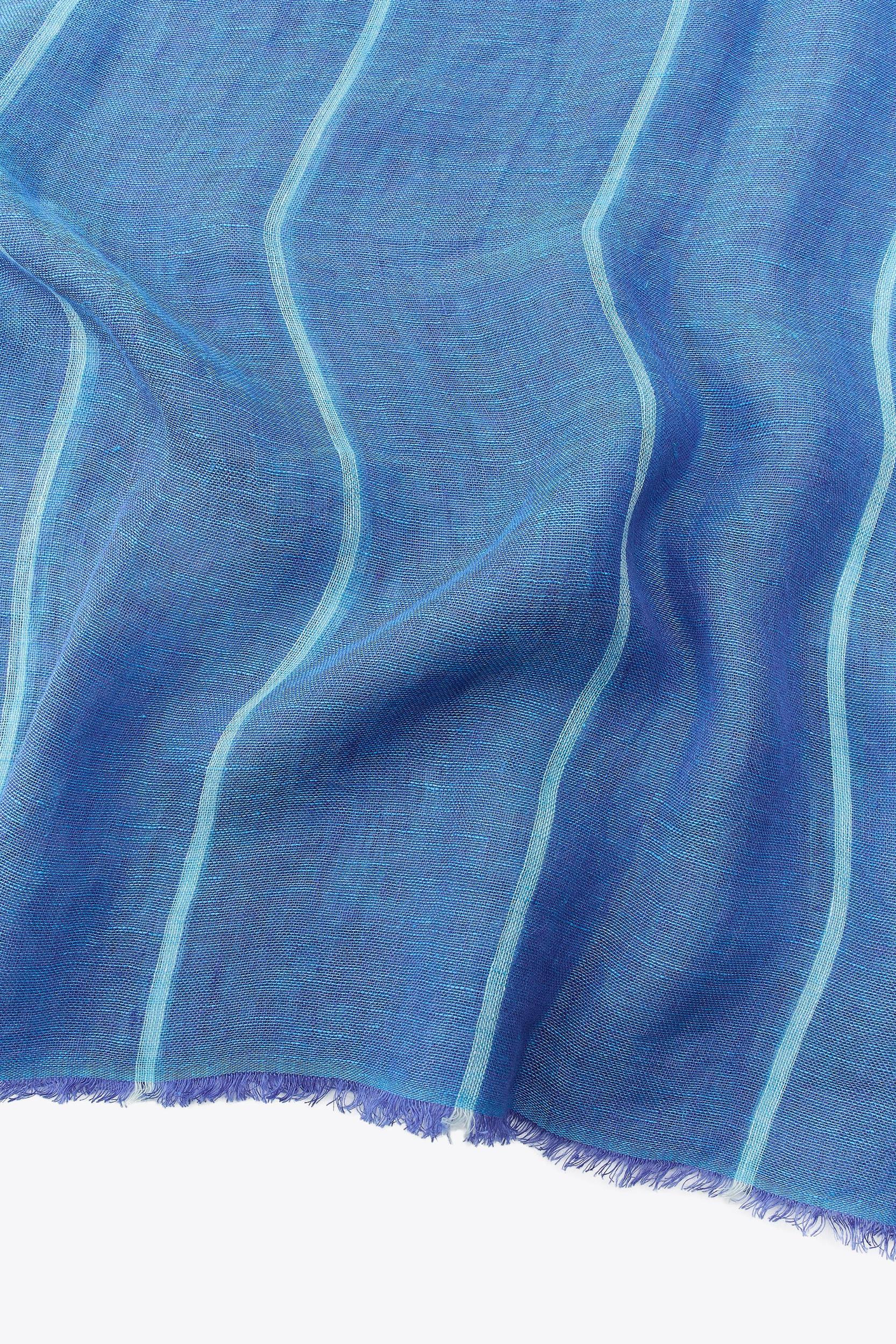CONTRASTING STRIPED LINEN SCARF Product Image