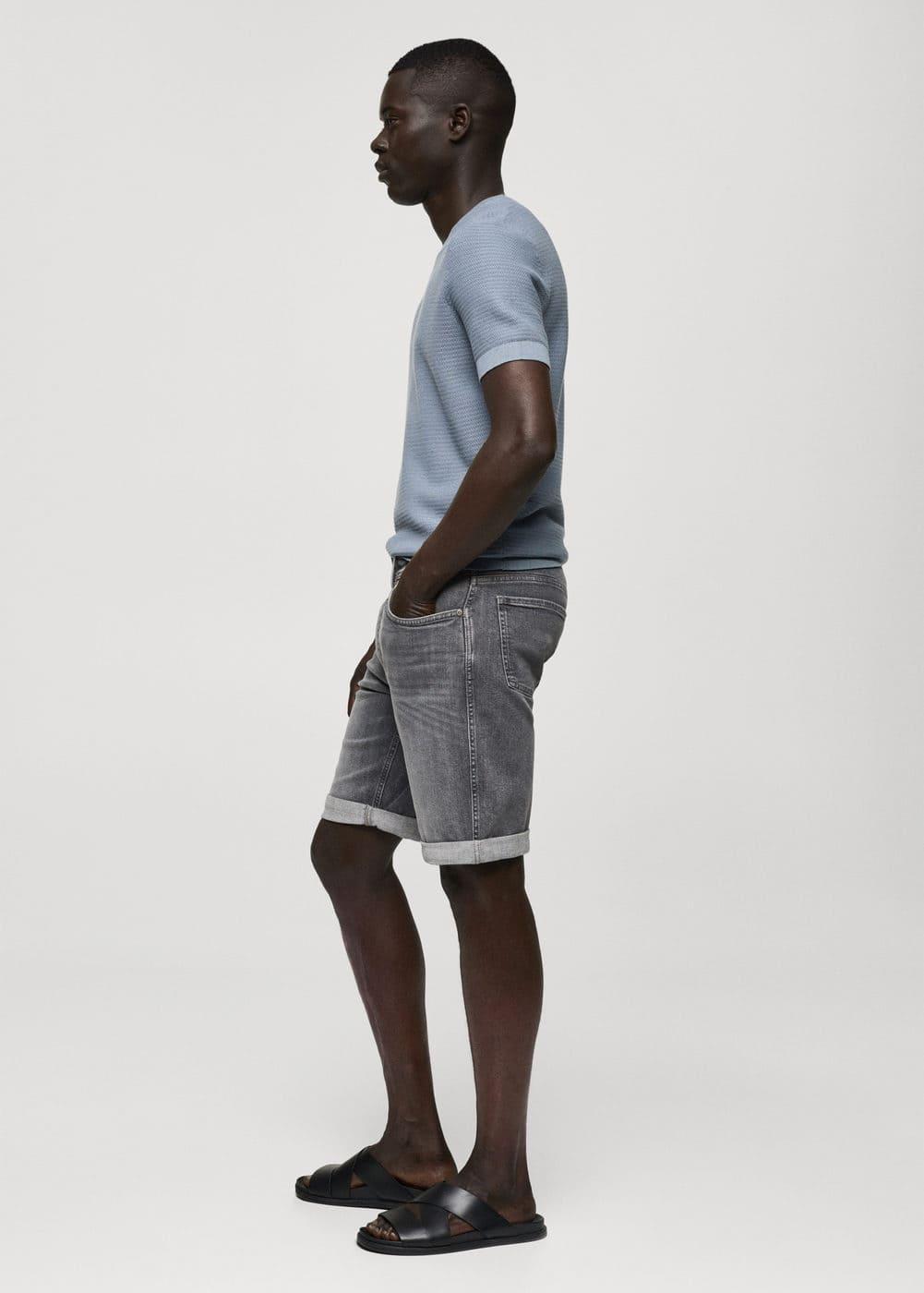 Mango Mens Denim Bermuda Shorts Product Image