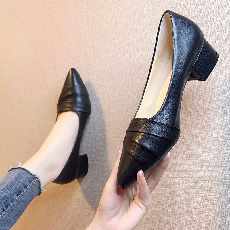 Low Heel Pointed Pumps Product Image