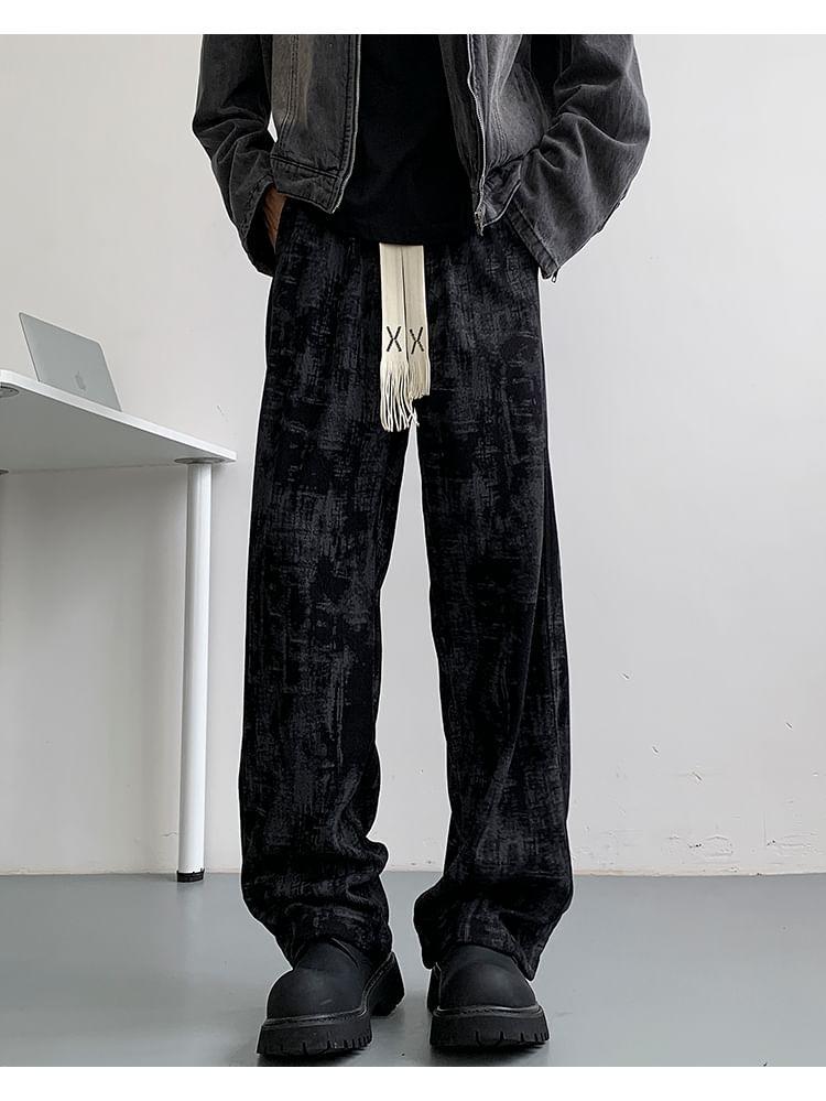 High Rise Tie-Dyed Wide Leg Pants Product Image