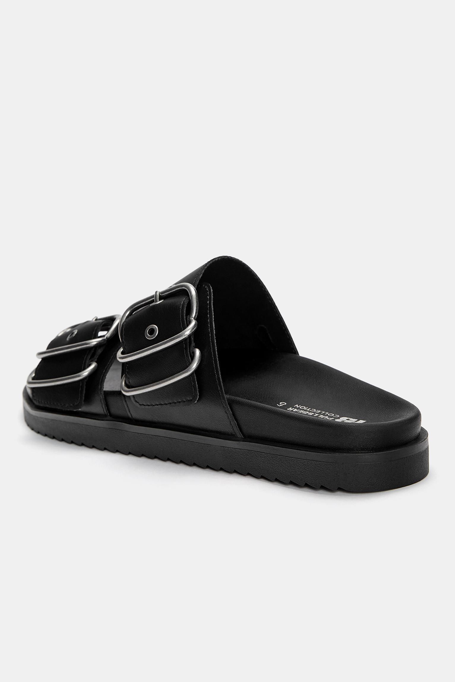 Flat sandals with buckles Product Image