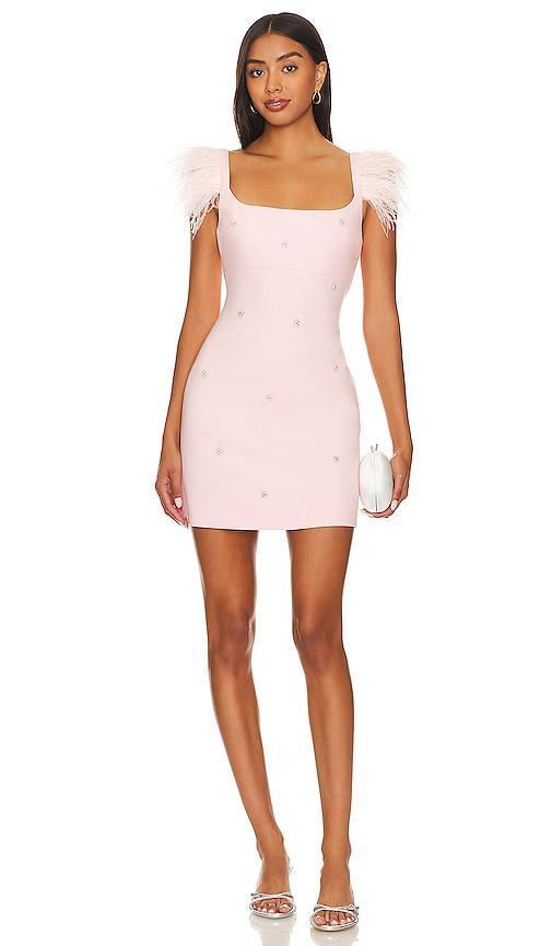 Womens Cameron Feather & Crystal Minidress Product Image