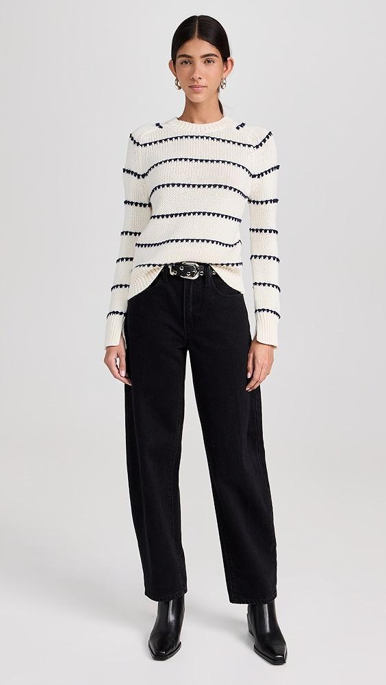 Madewell Mare Textured Stripe Pullover Sweater | Shopbop Product Image