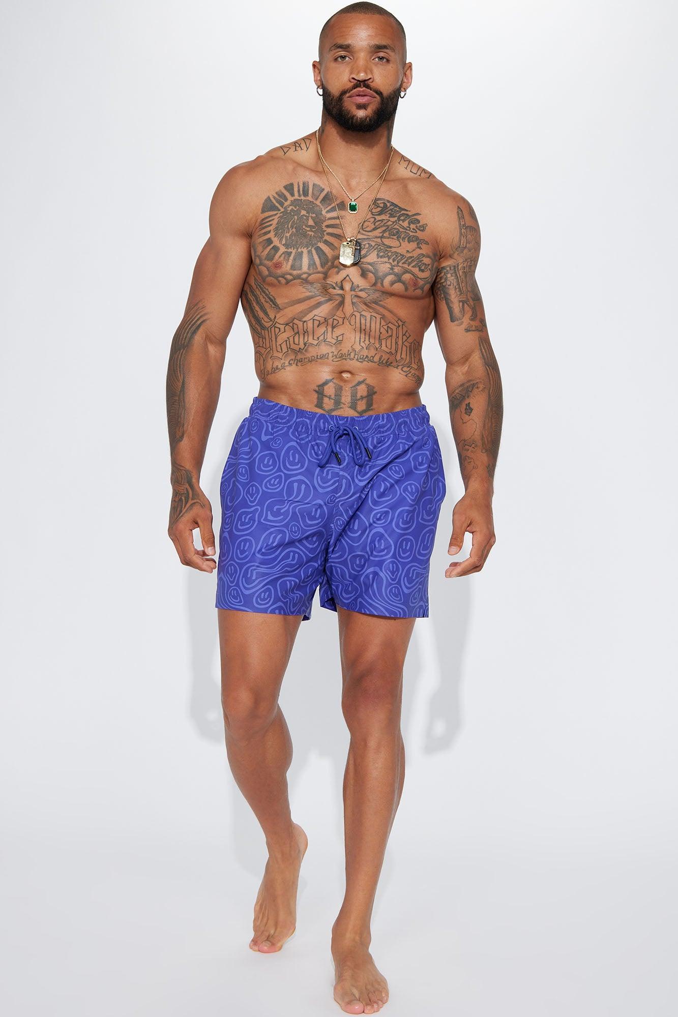 Good Day Print Change Swim Mid Trunk - Purple Product Image