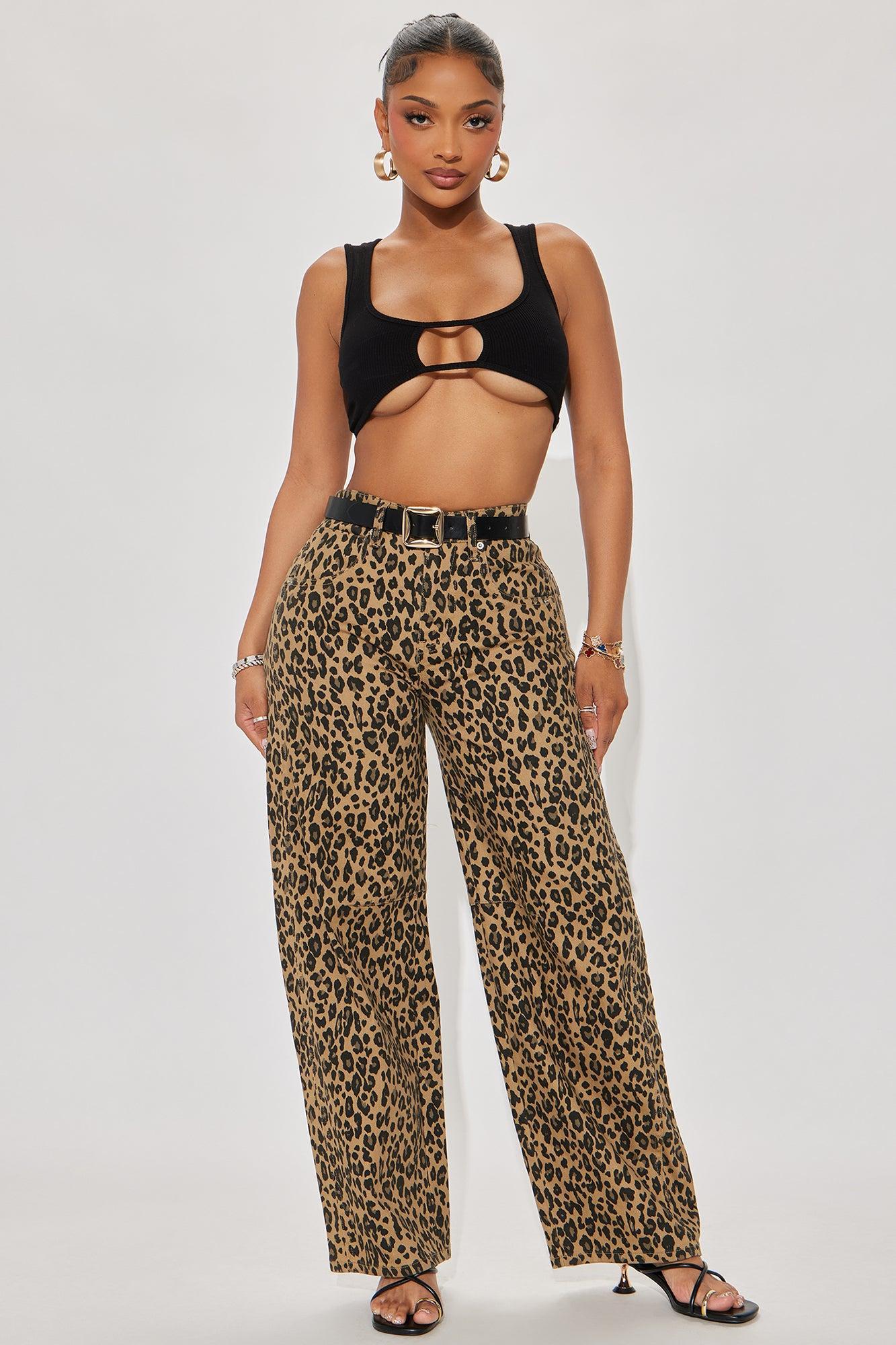 Wildest Dream Barrel Leg Jeans - Brown/combo Product Image