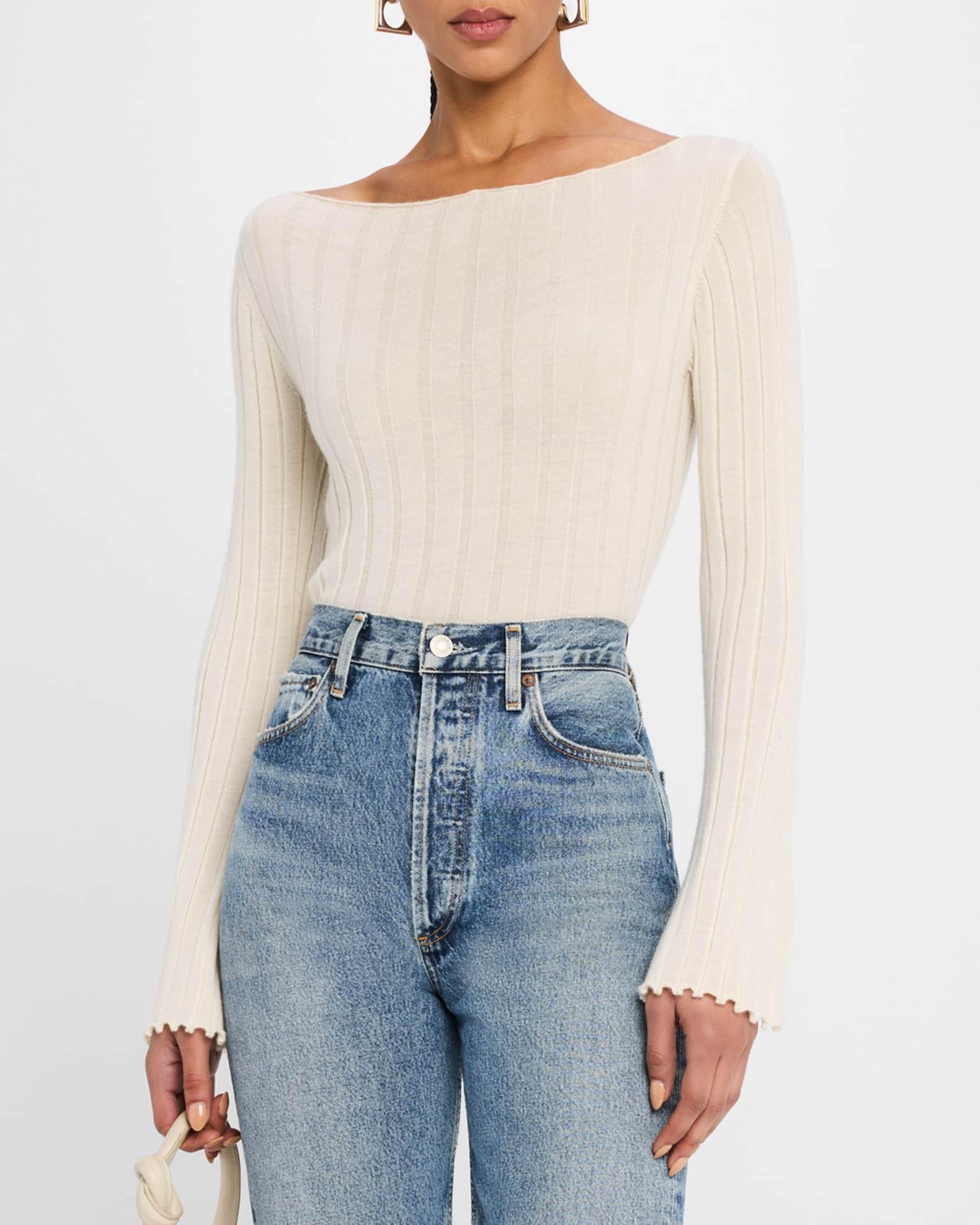 Rib Flare Cashmere Top Product Image