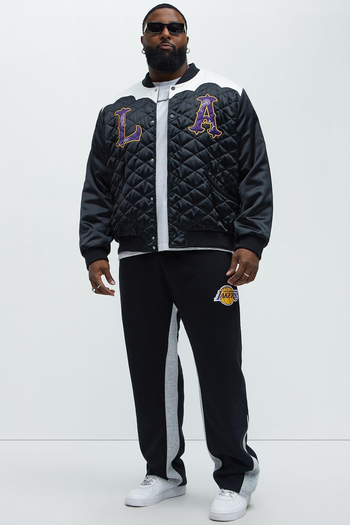 Lakers Backboard Skinny Flare Sweatpants - Black/Purple Product Image