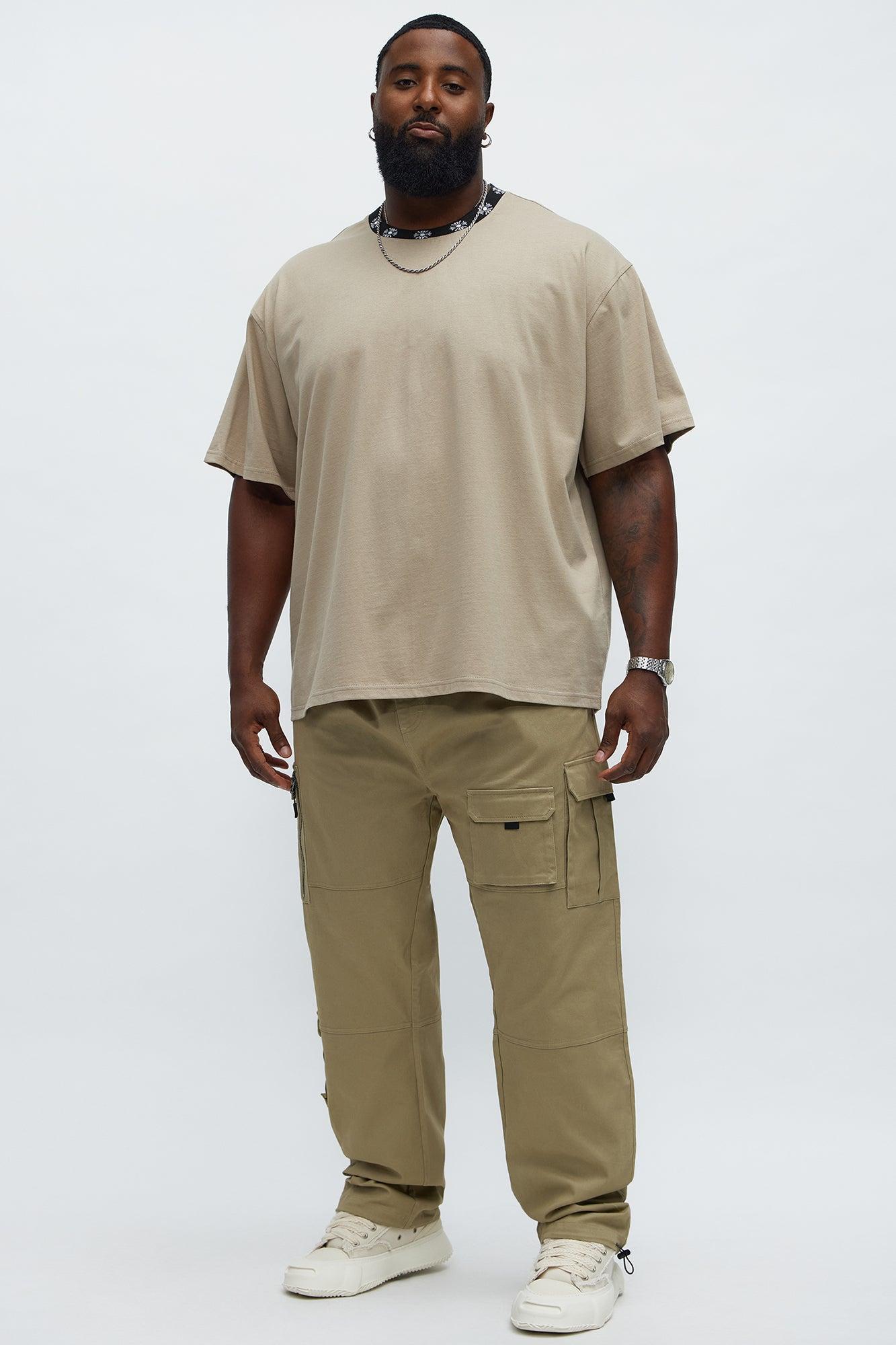 Short Sleeve Cross Collar Graphic - Stone Product Image