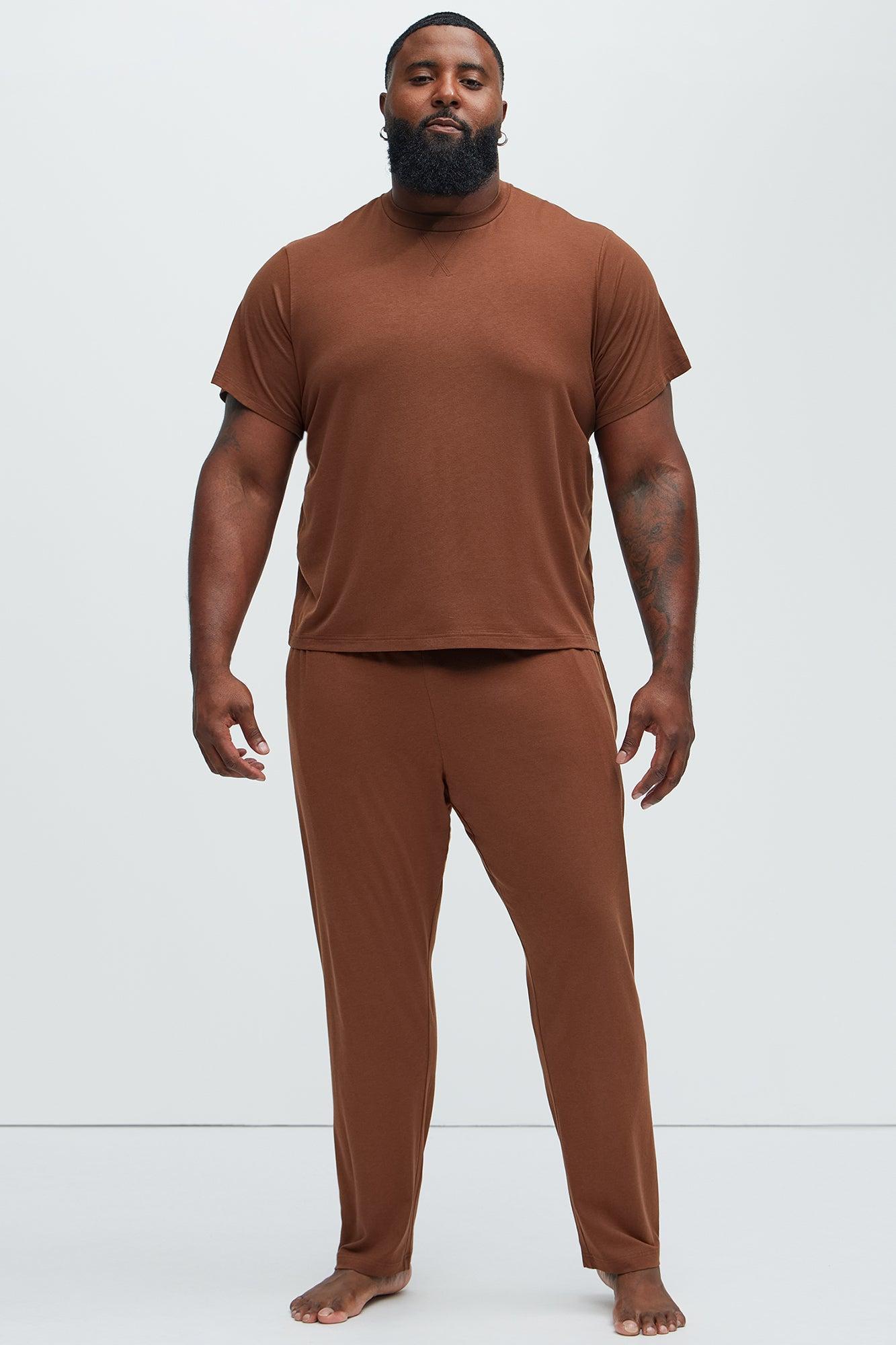 Essential Modal Lounge Short Sleeve Tee - Brown Product Image