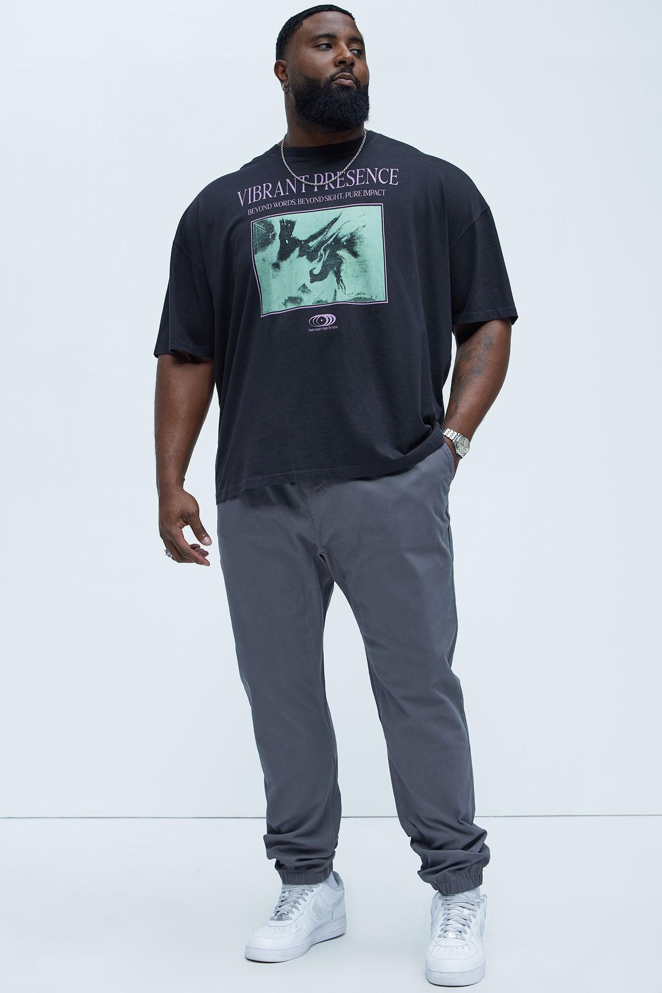 Vibrant Presence Oversized Short Sleeve Tee - Black Product Image
