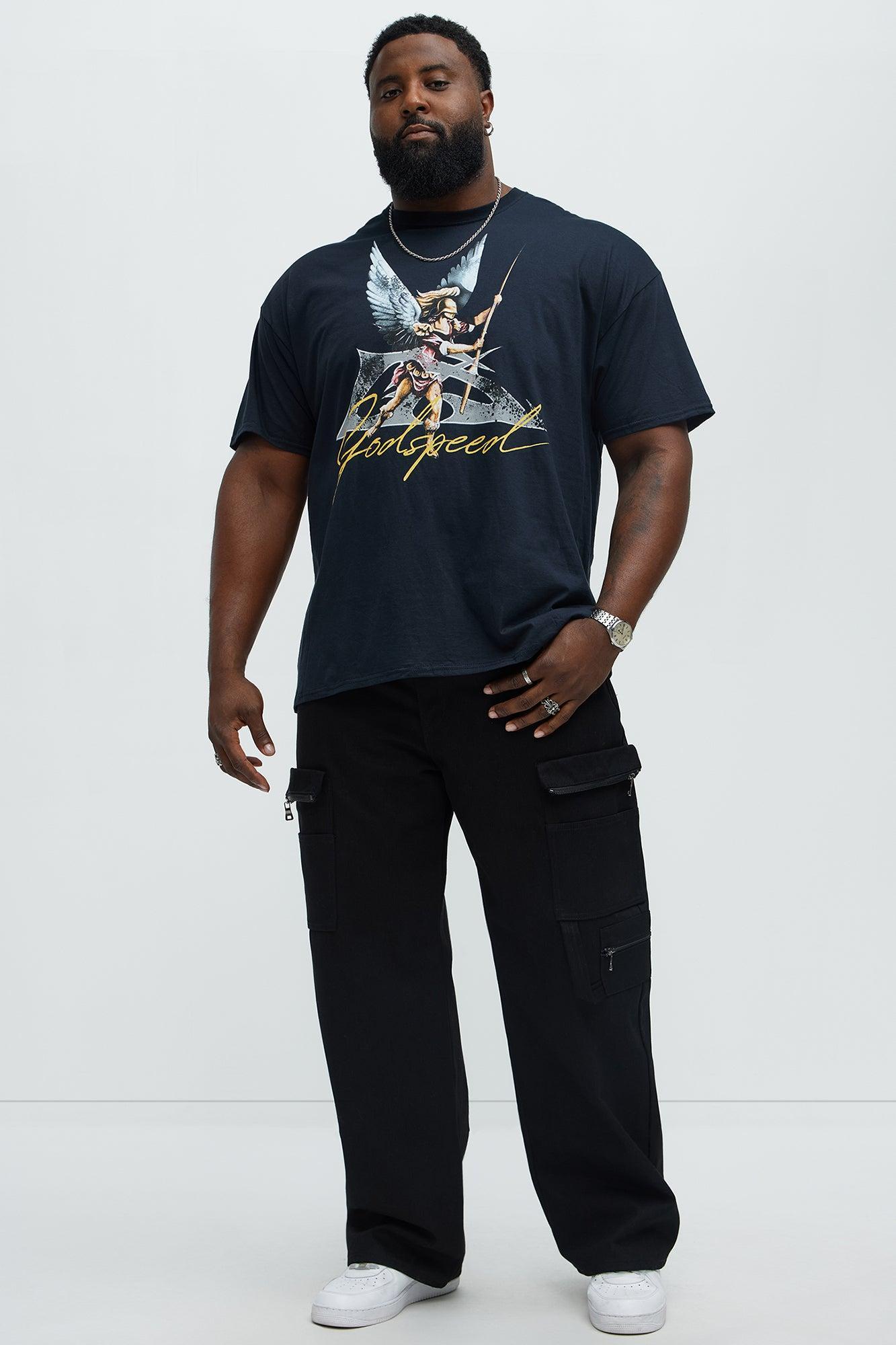 Move Forward Godspeed Short Sleeve Tee - Black Product Image