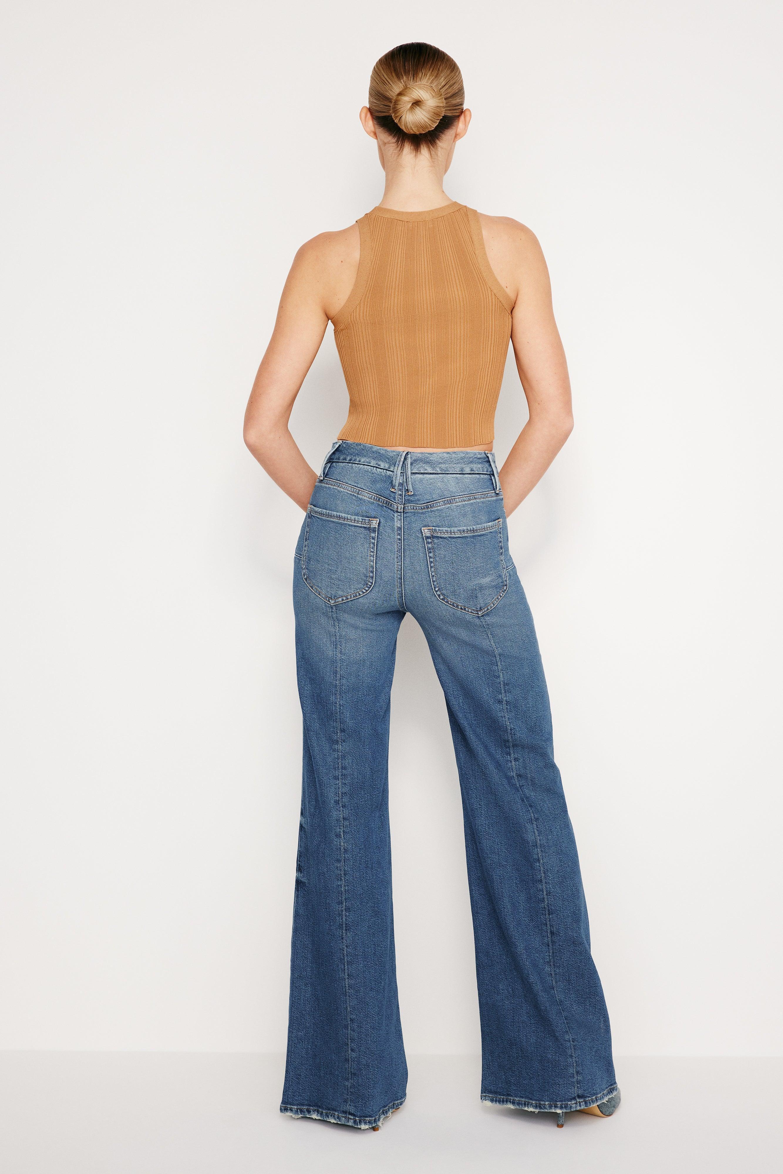 GOOD WAIST PALAZZO JEANS | INDIGO659 Product Image