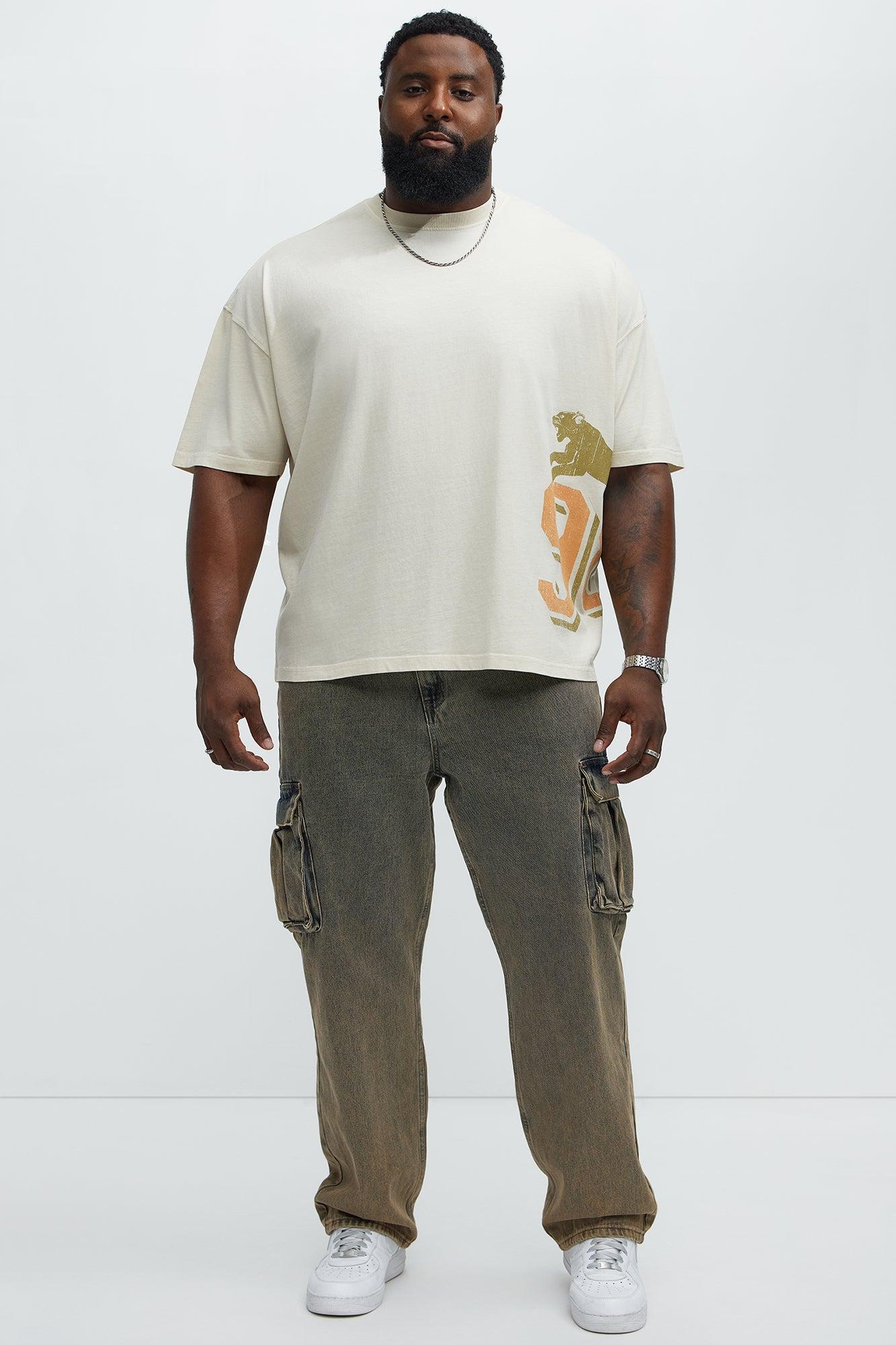 Keep It Savage Oversized Short Sleeve Tee - Cream Product Image