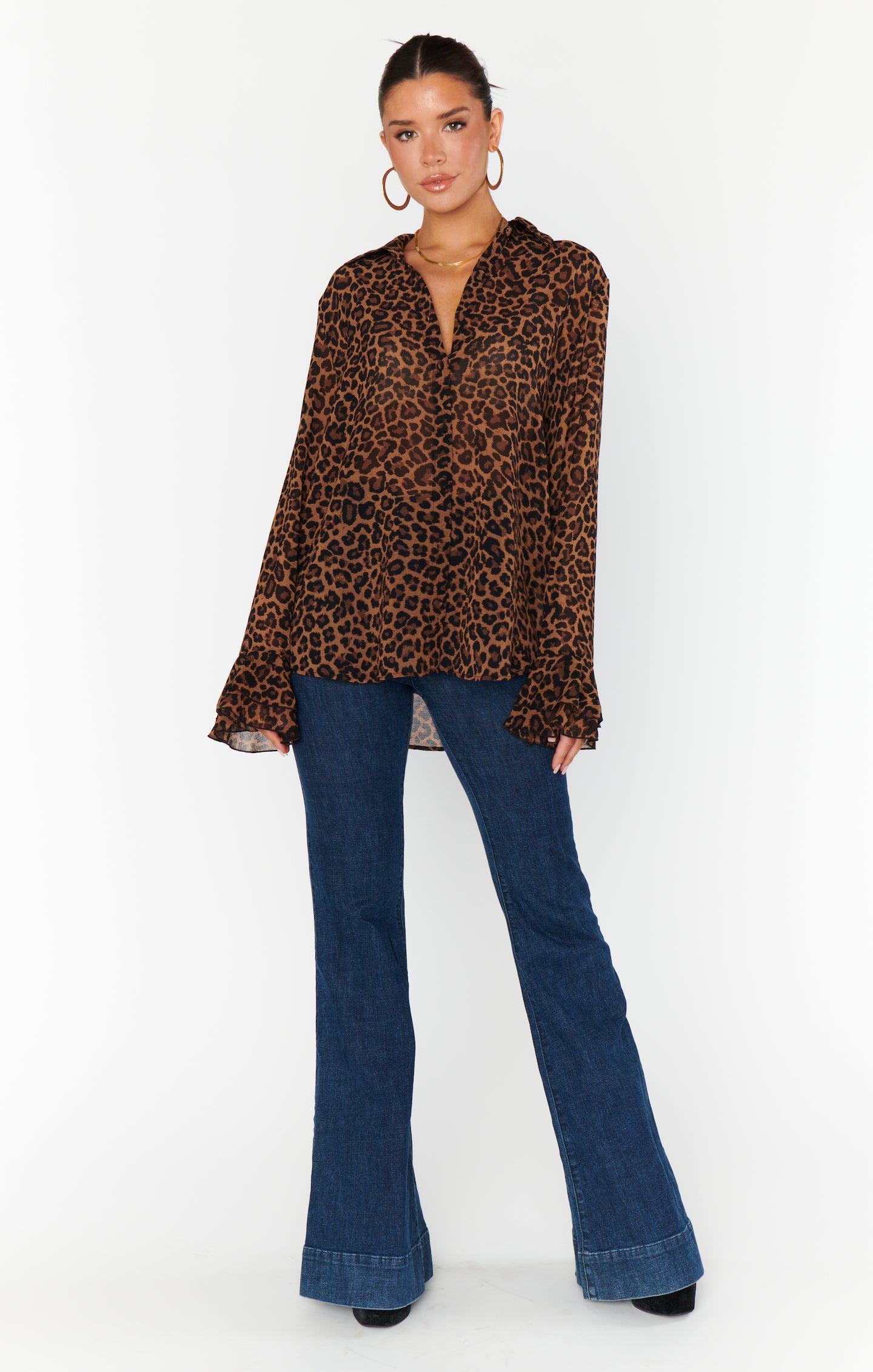 Carmela Top ~ Leopard Latte Product Image