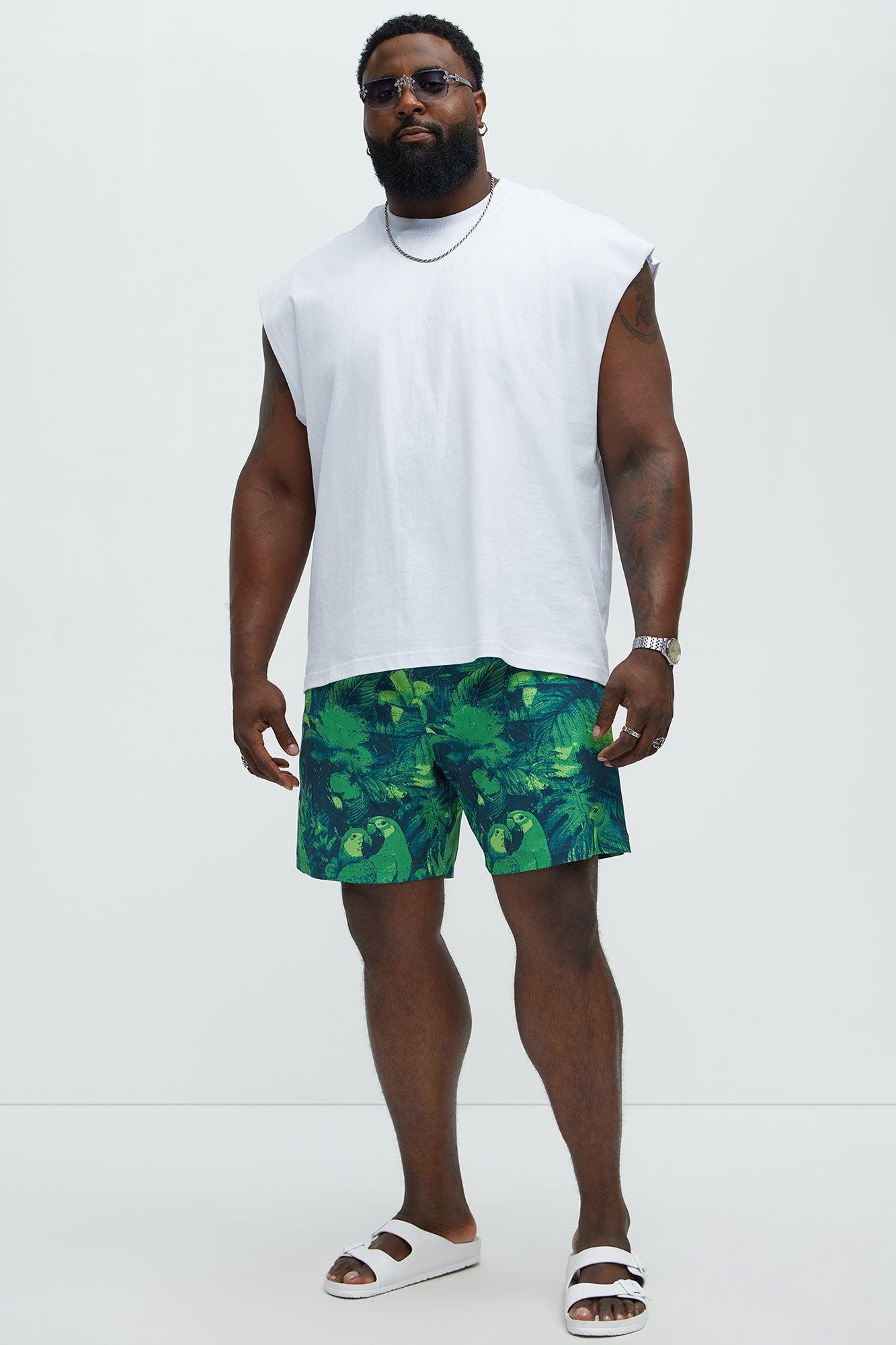 Paradise Garden Swim Classic Trunk - Green/combo Product Image