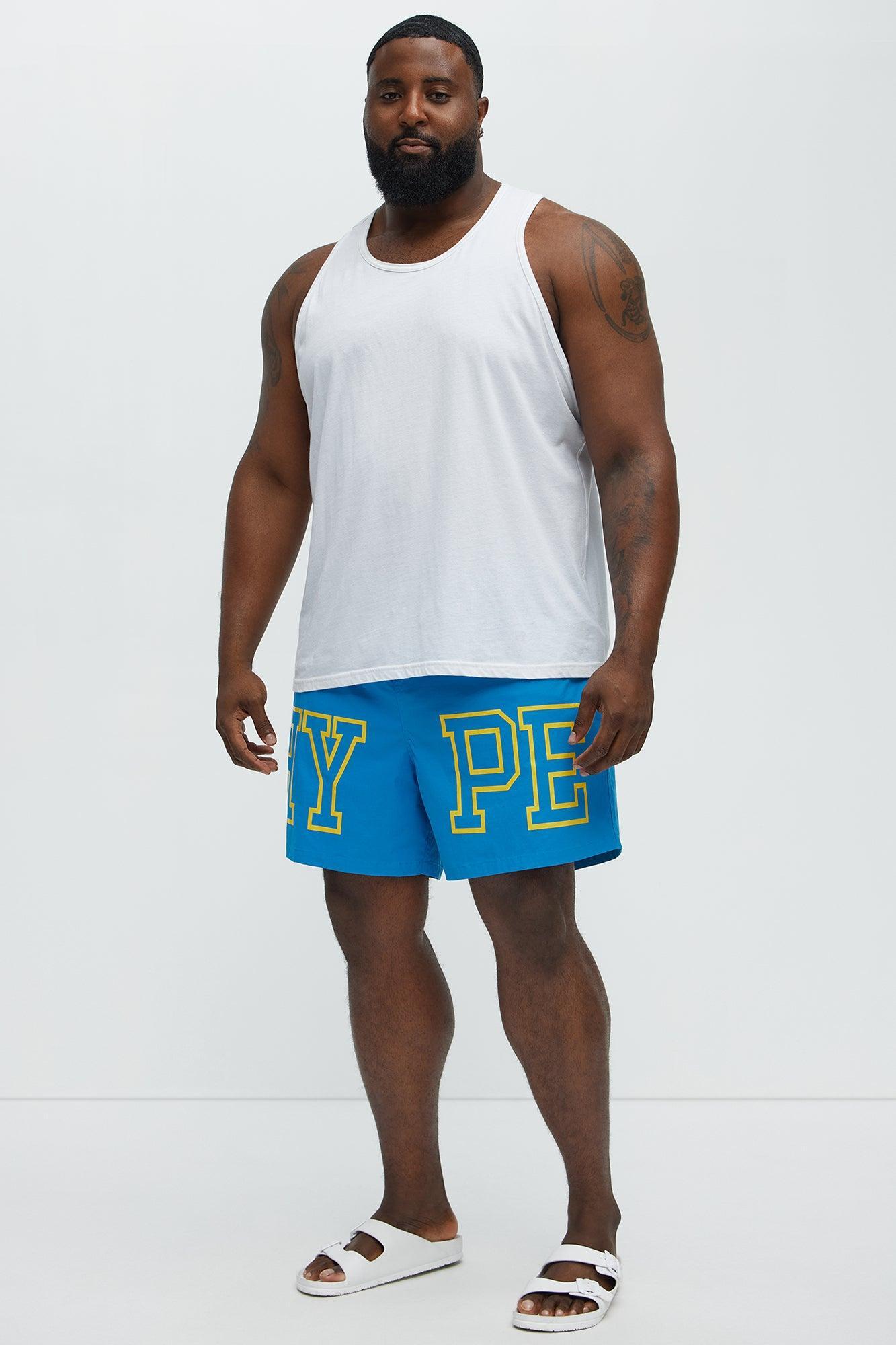 Hype Summer Swim Mid Trunk - Blue/combo Product Image