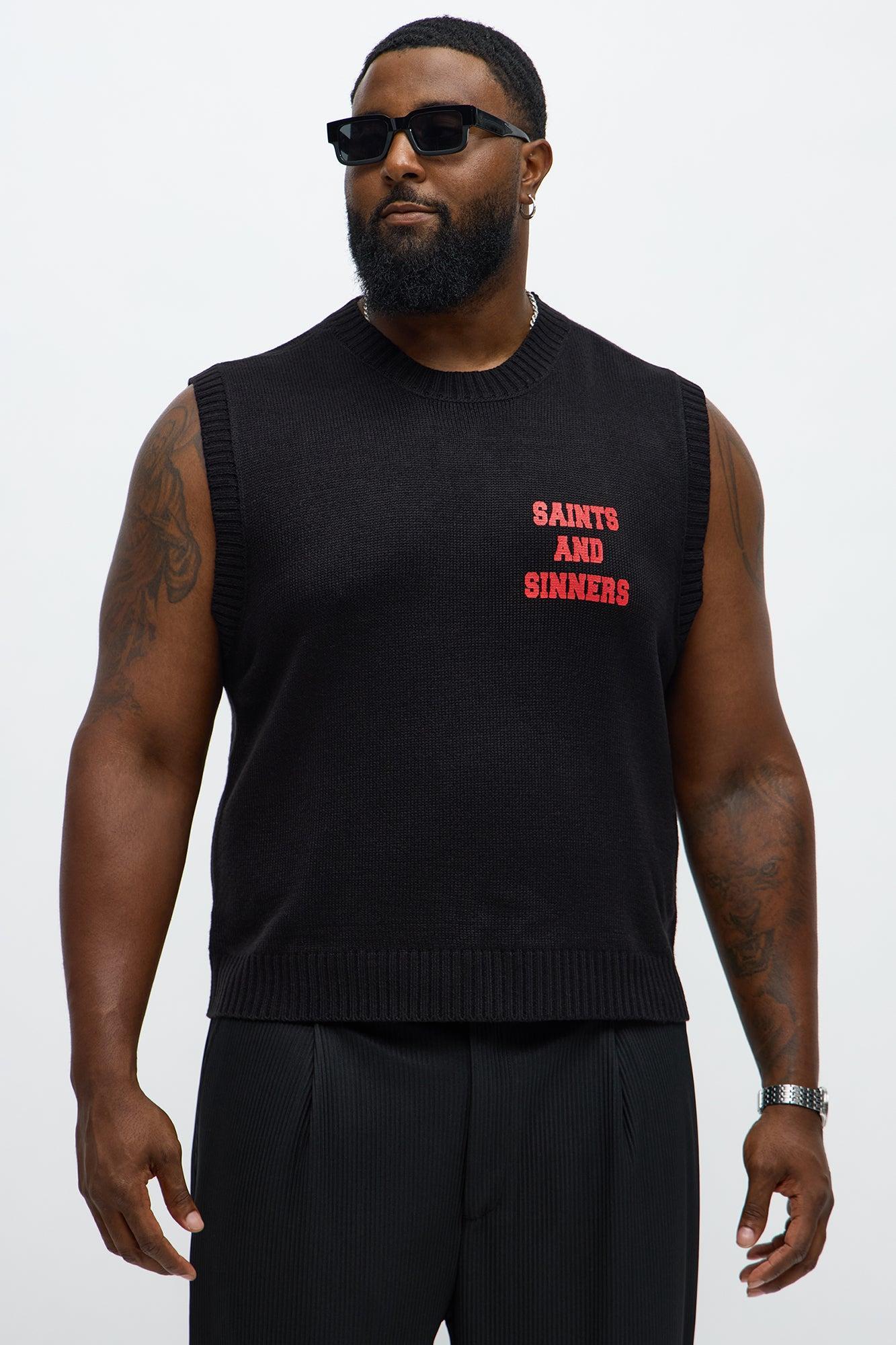 Social Club Sweater Vest - Black Product Image