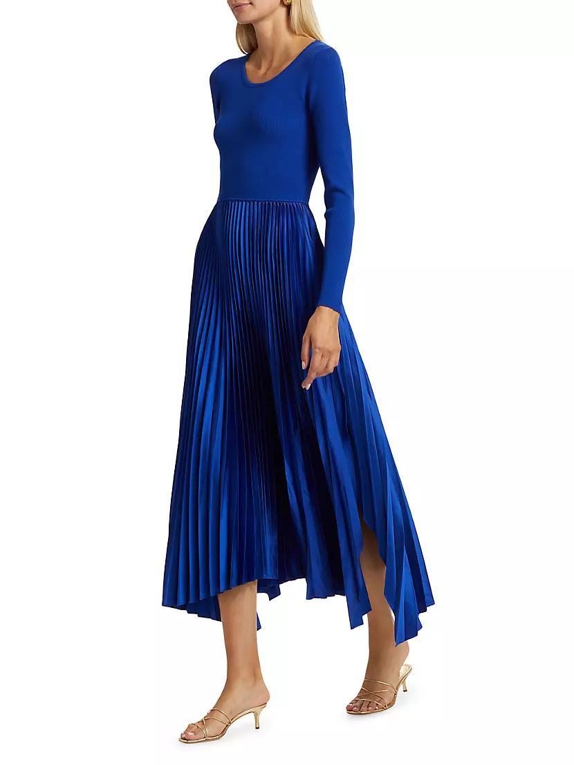 Mave Mixed-Media Fit & Flare Sweaterdress Product Image