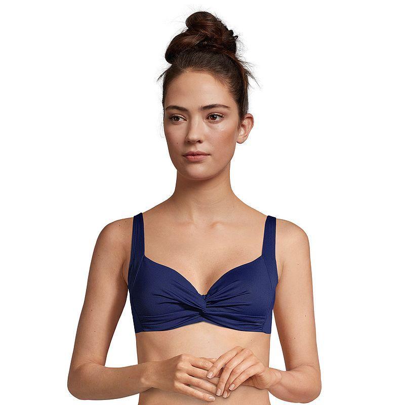 Womens Lands End Sweetheart Twist-Front Underwire Bikini Top Product Image