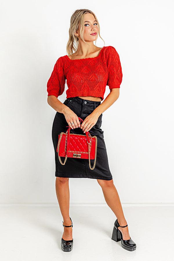 Secret Hideaway Knit Crop Top Product Image