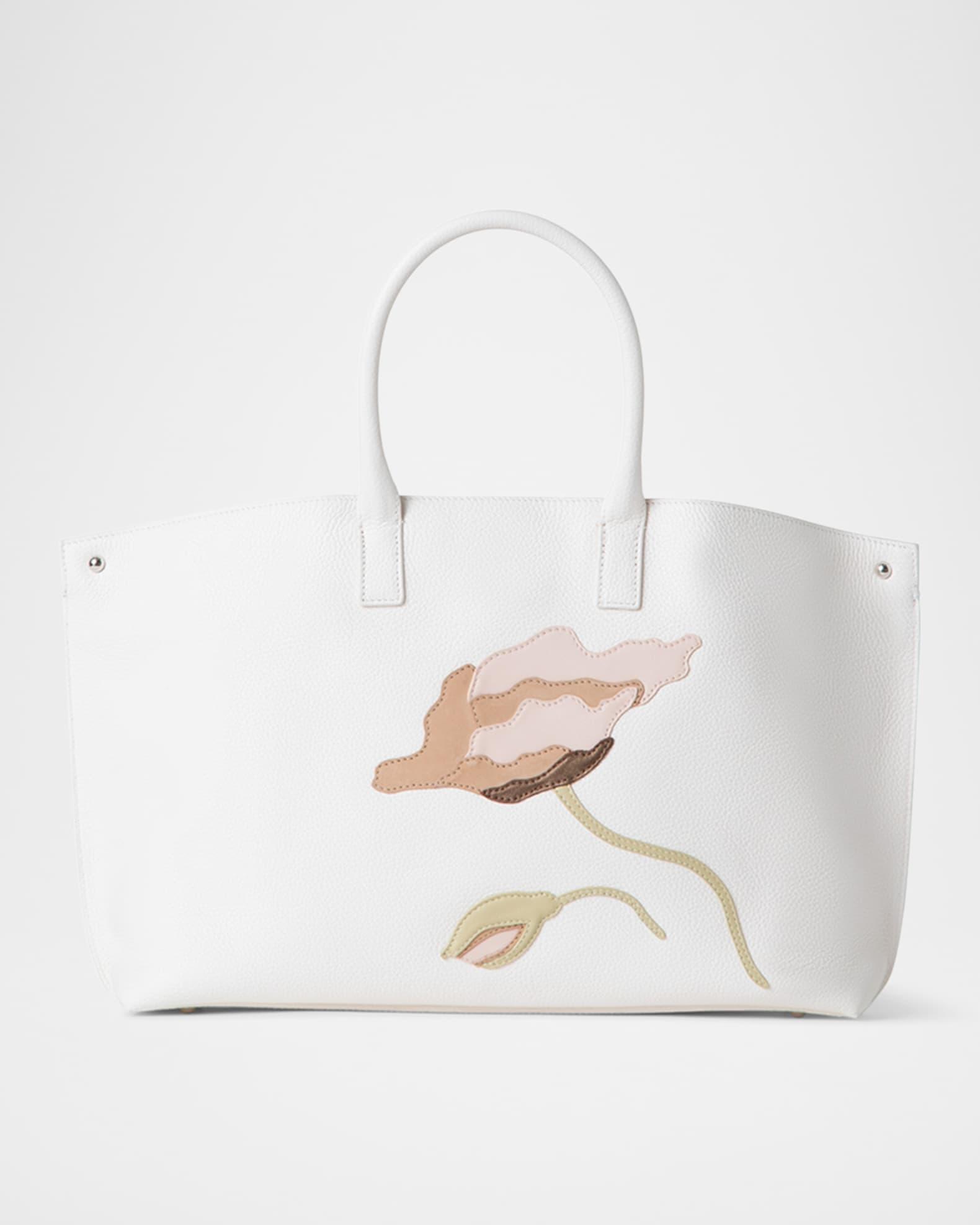 Ai Small Flower Leather Top-Handle Bag Product Image