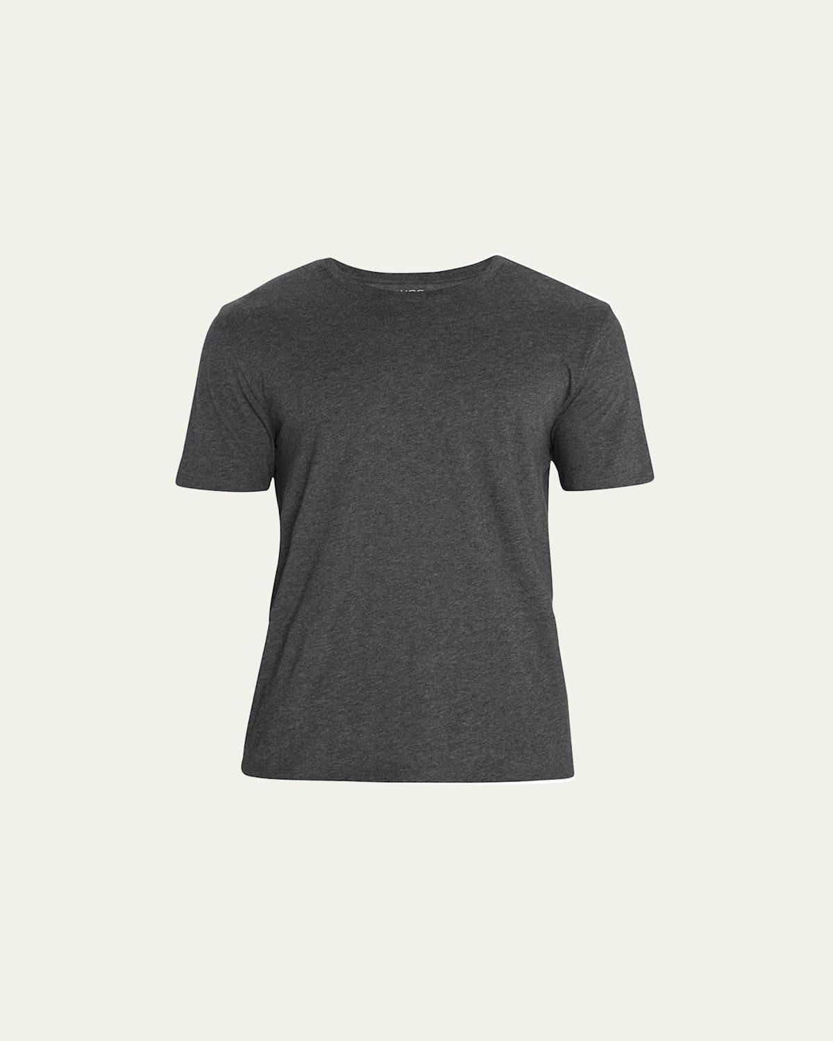 Mens Short-Sleeve Pima Crewneck Jersey T-Shirt, Black Product Image