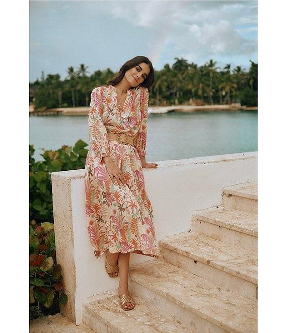 J.McLaughlin Jungle Melody Tie Front A-Line Midi Skirt Product Image