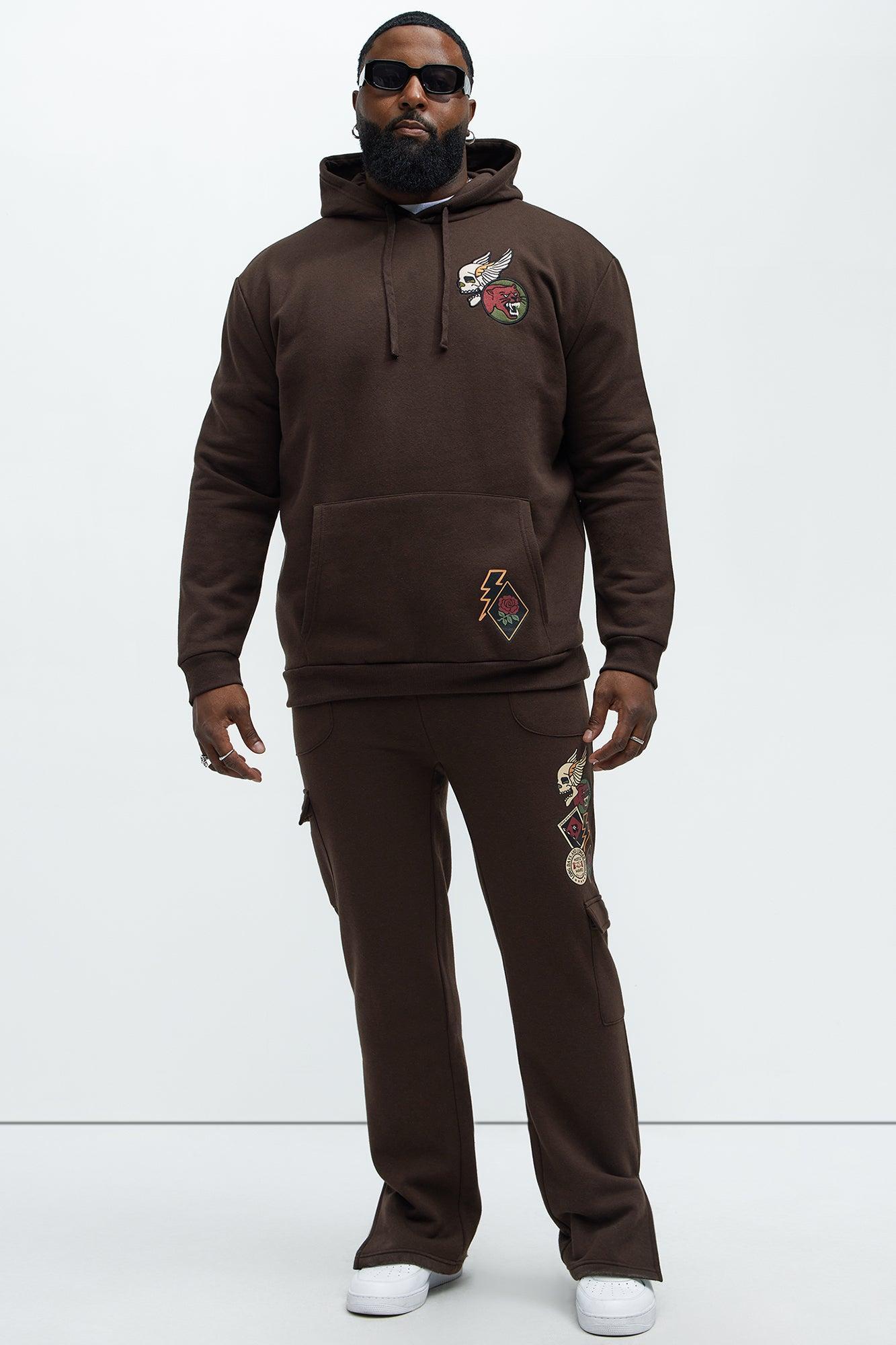 Valor Patches Hoodie - Brown Product Image