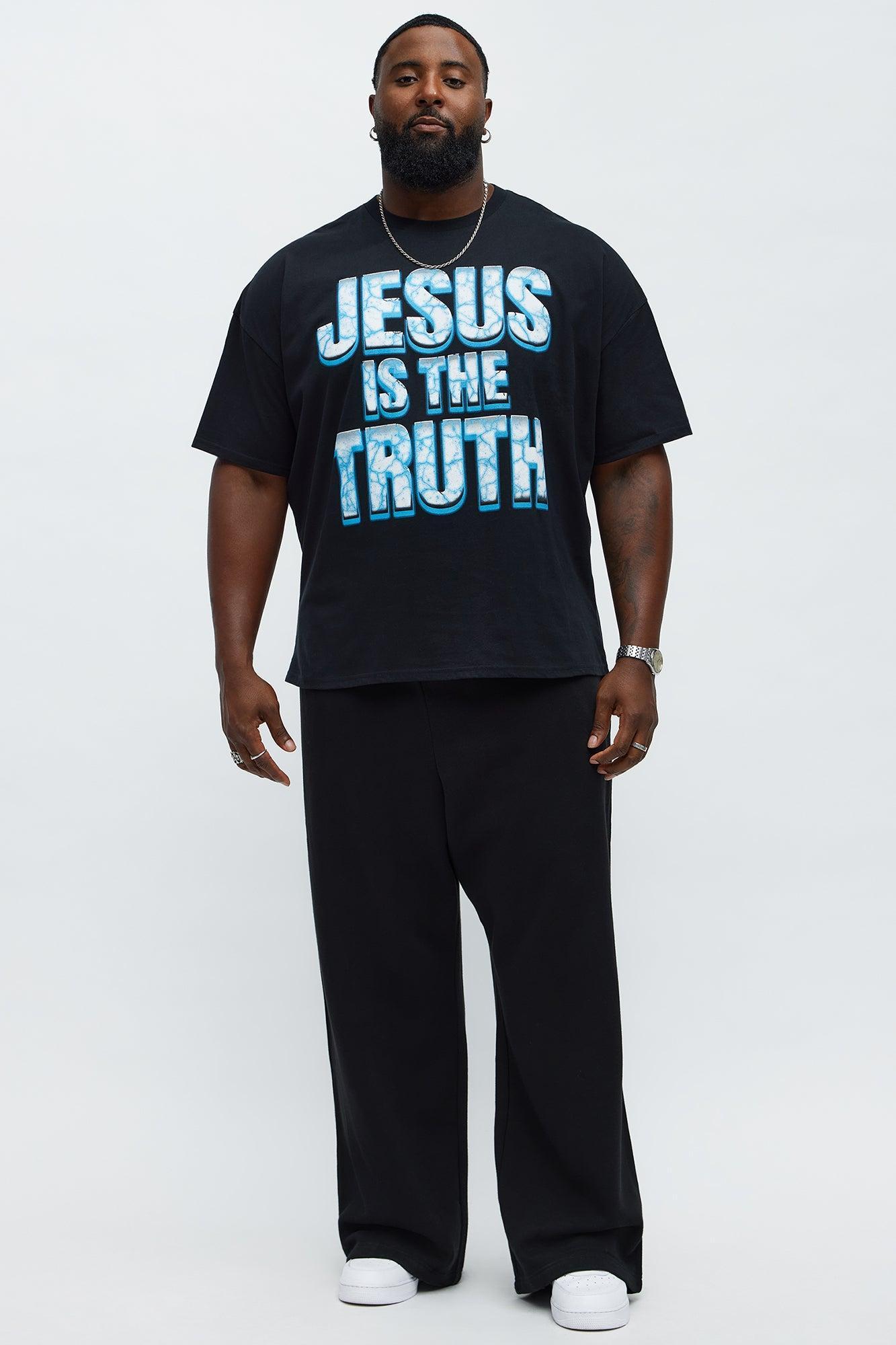 Jesus Is The Truth Oversized Short Sleeve Tee - Black Product Image