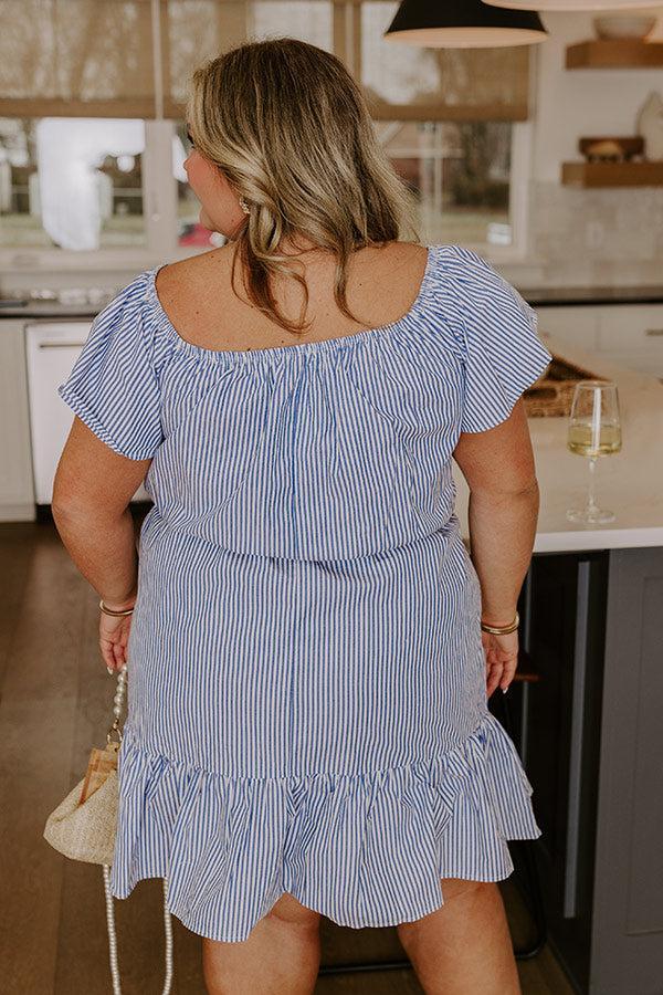 Simply Supreme Stripe Dress In White Curves Product Image