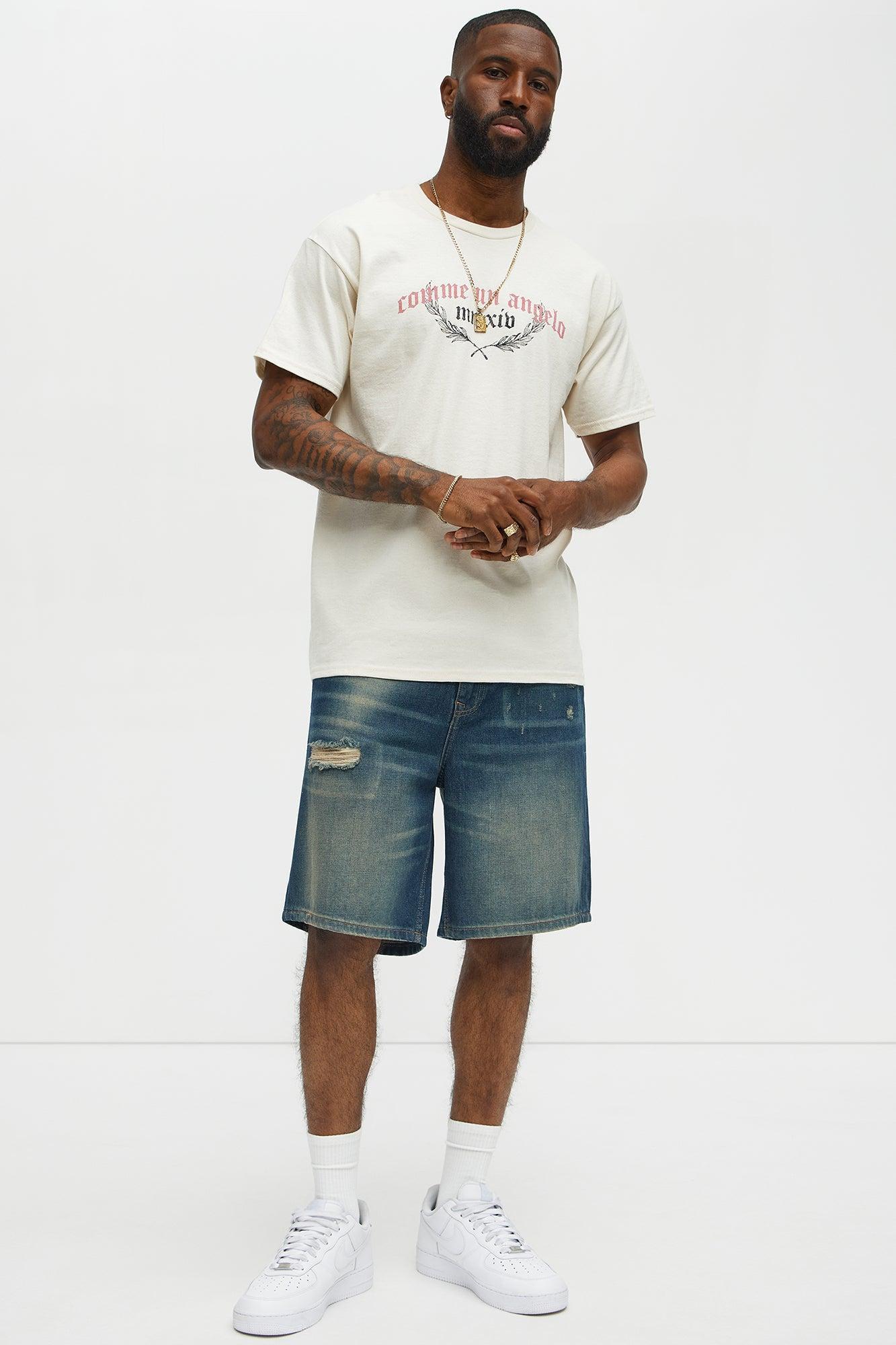 Comme Un Angelo Short Sleeve Tee - Natural Product Image