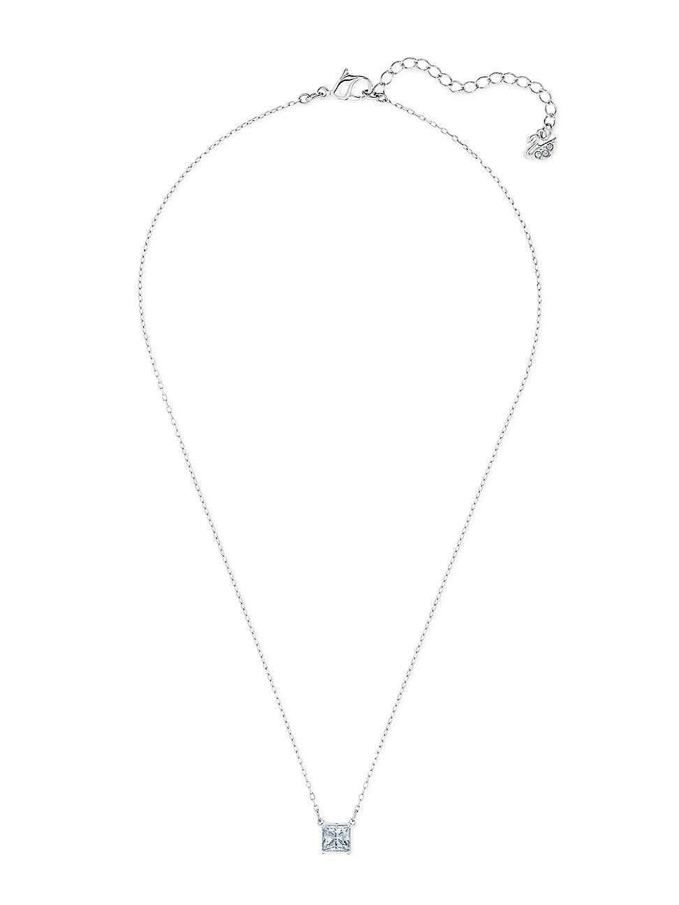 Swarovski Attract Square Crystal Pendant Necklace in Silver Tone, 14.87-16.87 Product Image
