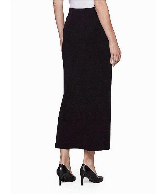 MISOOK Knit Elastic Waist Pull-On Straight Skirt Product Image