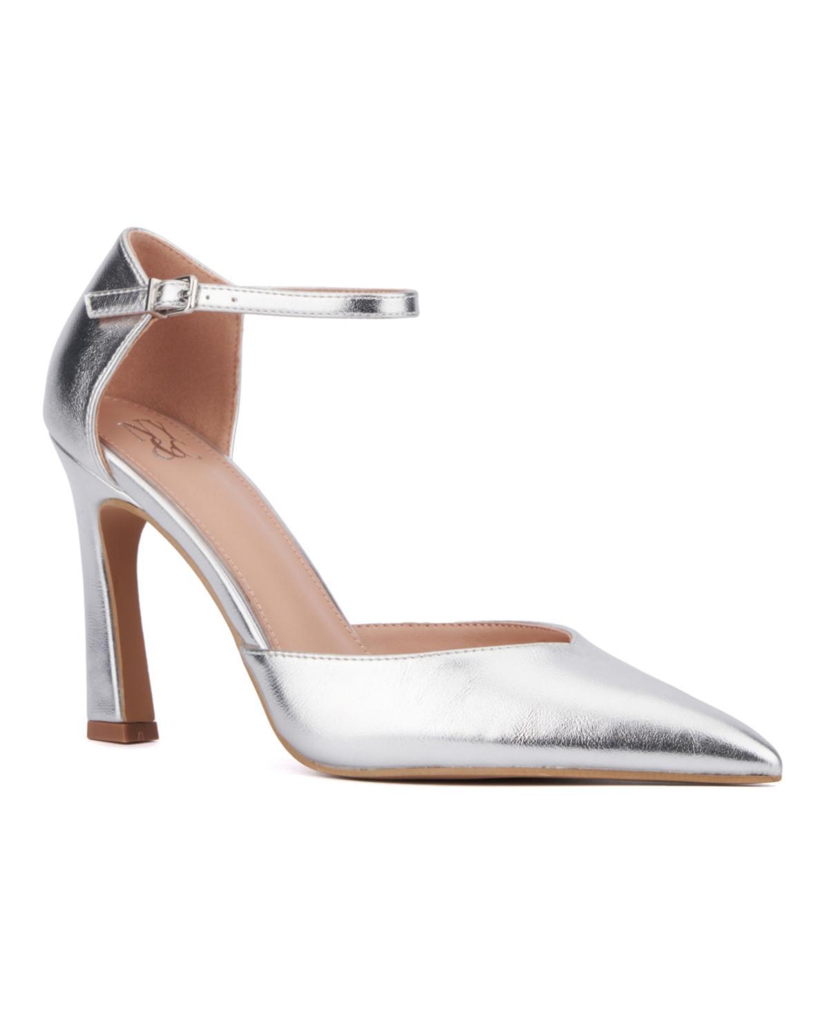 New York & Company Xaria Women's Ankle Strap Heels, Size: 6, Purple Patent Product Image