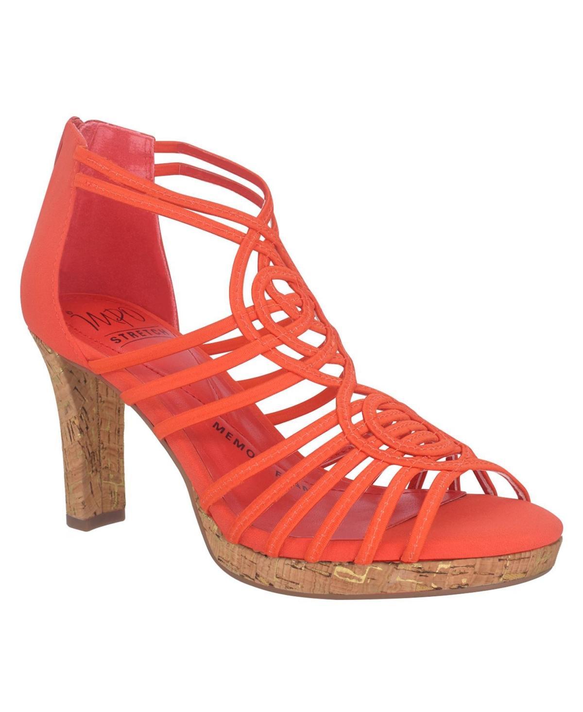 Impo Tiffany Women's Stretch Elastic Dress Memory Foam Sandals, Size: 8 Medium, Tangelo Product Image