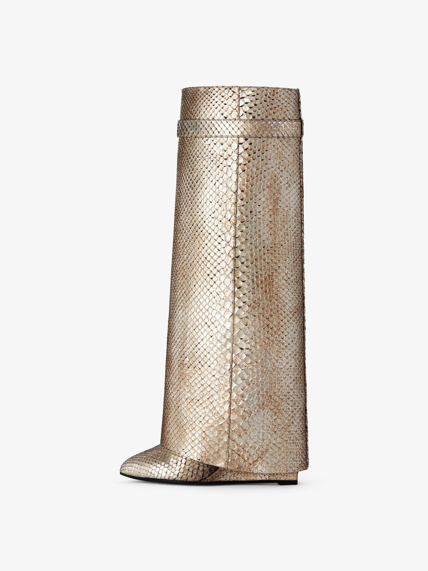 Shark Lock boots in python with iridescent effect Product Image