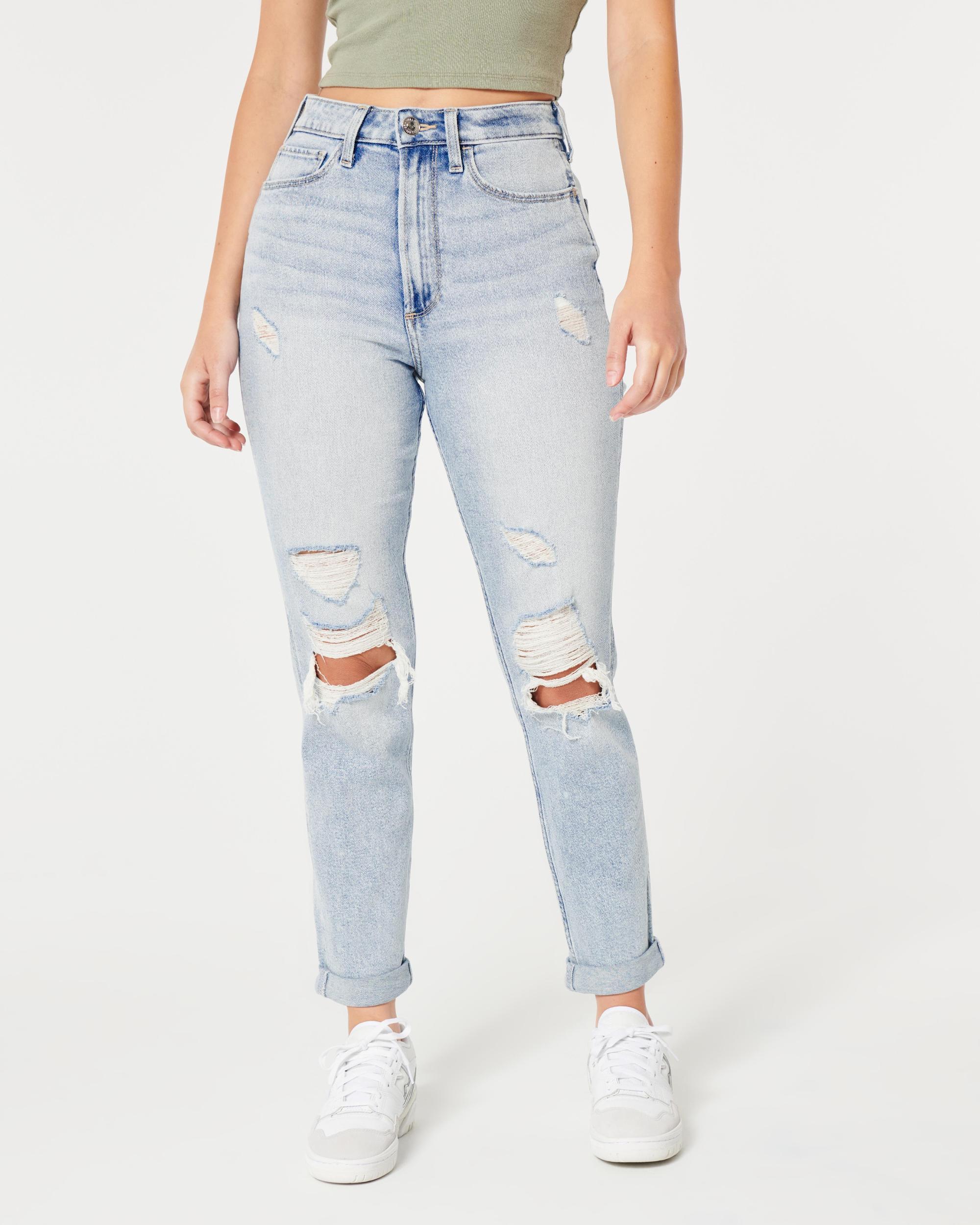 Curvy Ultra High-Rise Black Mom Jeans Product Image