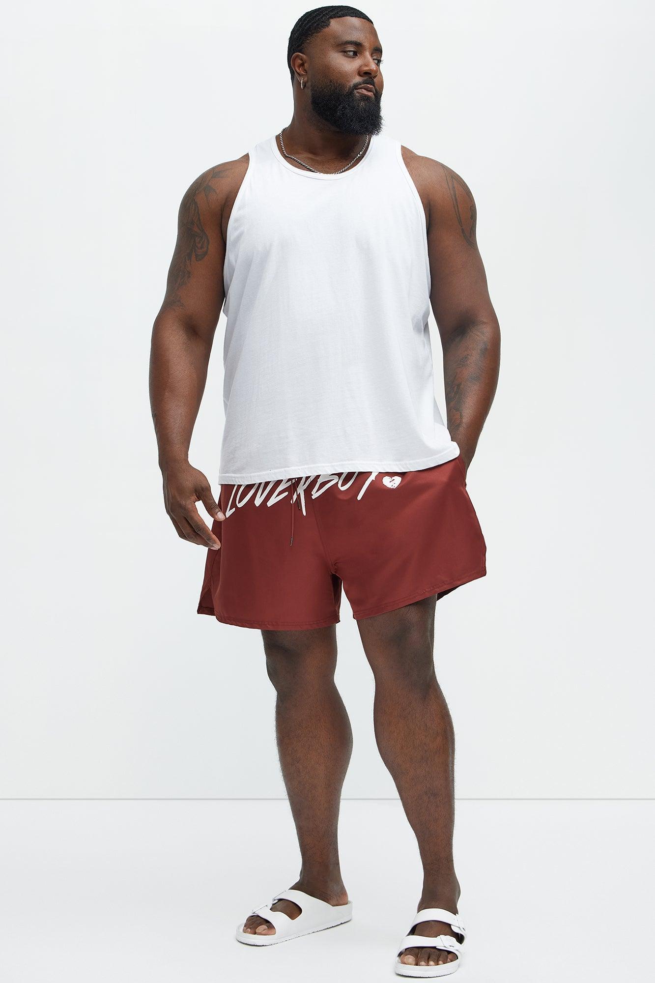 Loverboy Swim Mid Trunk - Burgundy Product Image