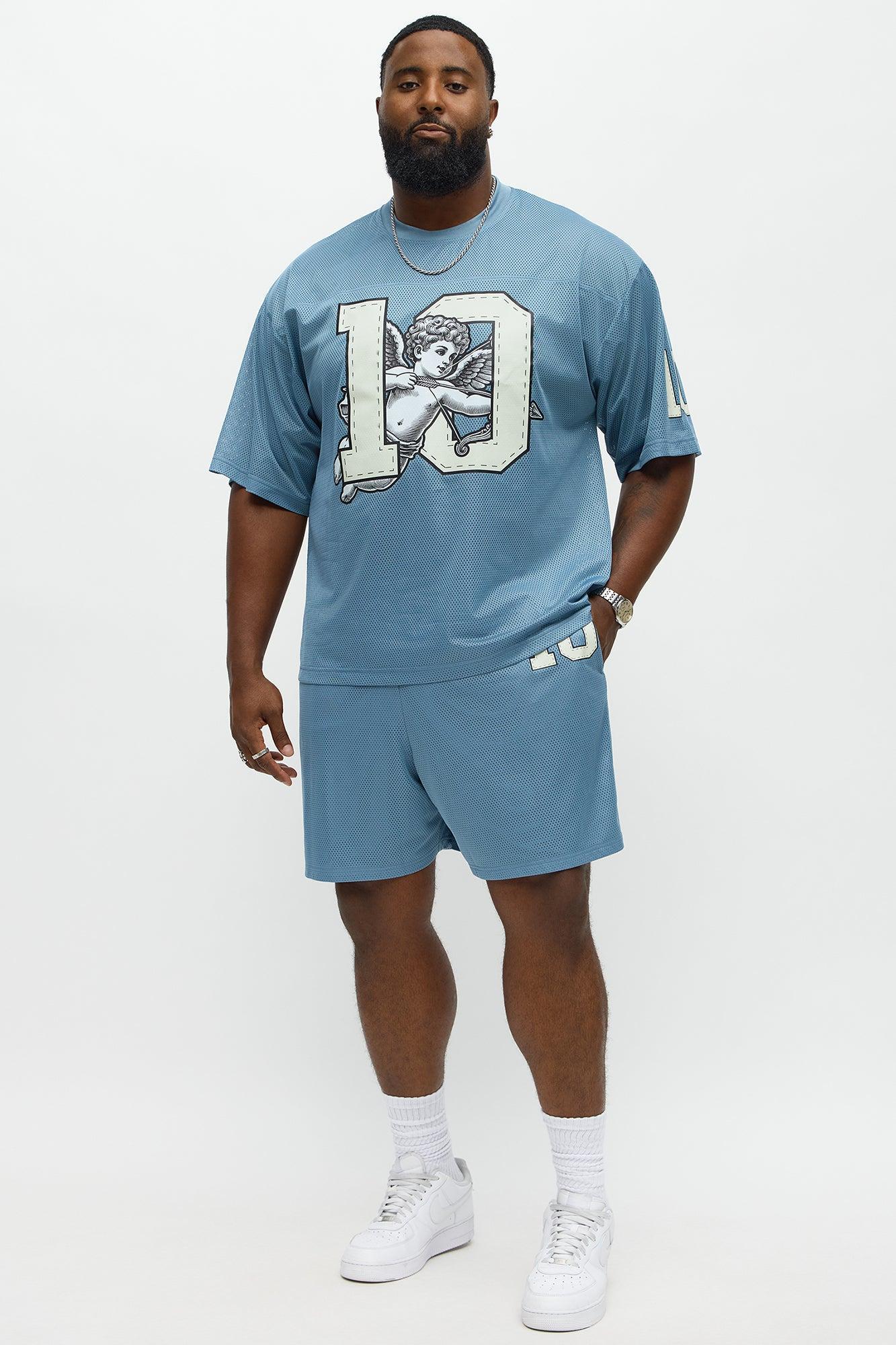 Boxy Gods Favorite Tshirt - Dusty Blue Product Image