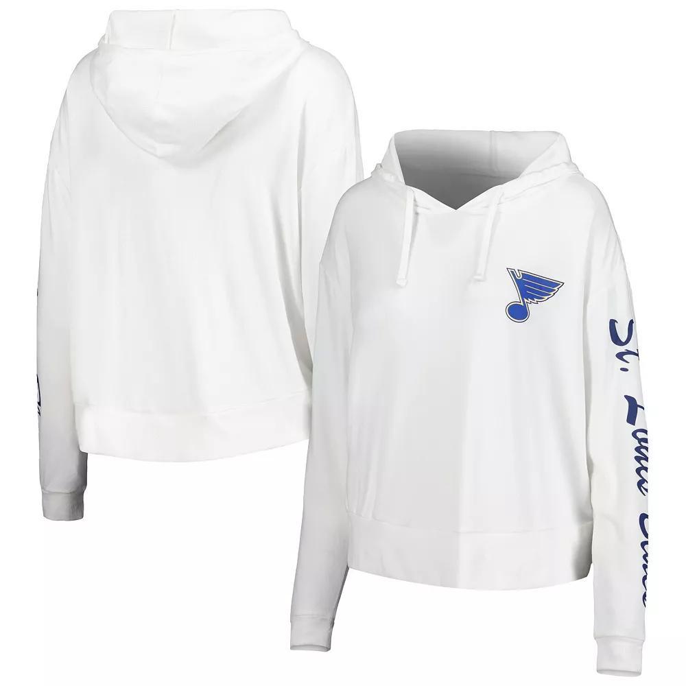 Women's Concepts Sport Cream St. Louis Blues Accord Hacci Long Sleeve Hoodie T-Shirt, Size: Small, White Product Image