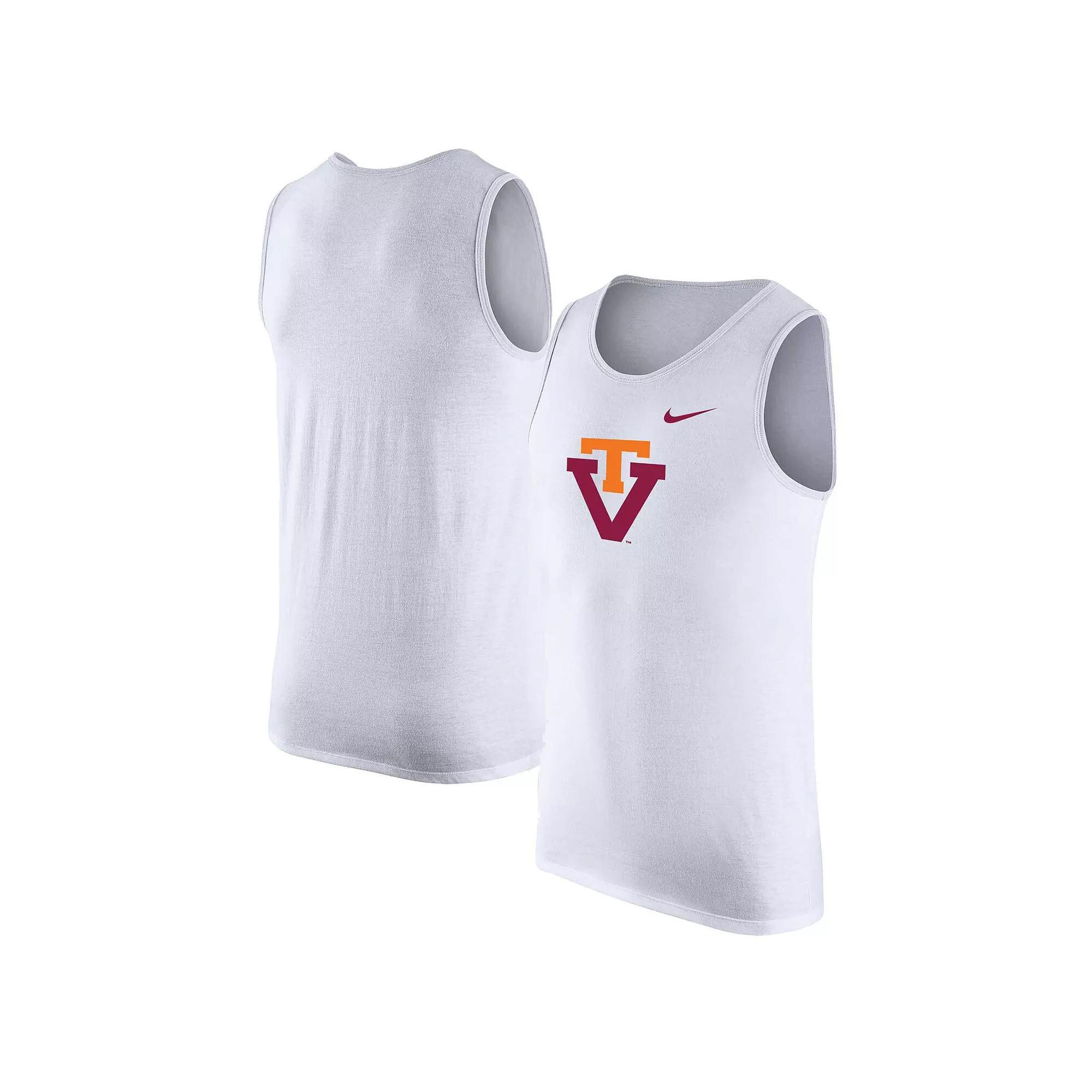 Men's Nike White Virginia Tech Hokies Vintage Logo Performance Tank Top, Size: XL Product Image
