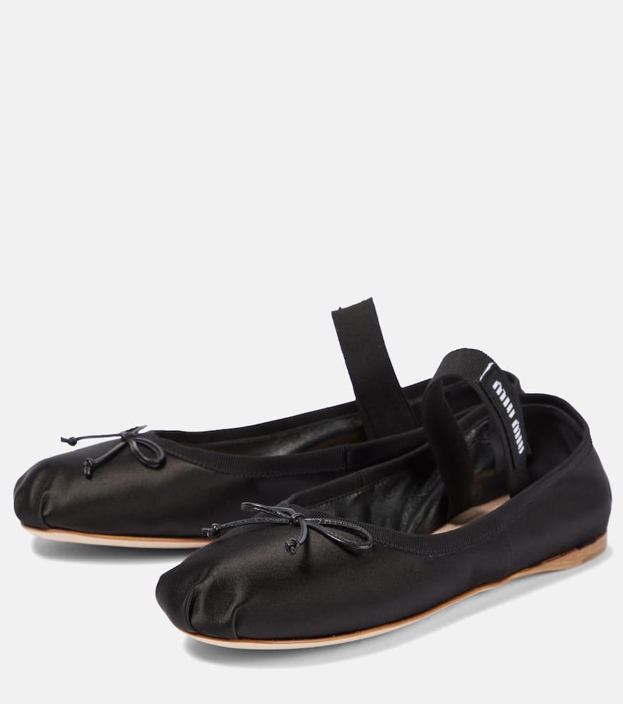logo-strap ballerina shoes Product Image