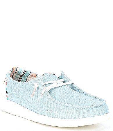 Hey Dude Wendy Boho Slip-On Casual Shoes (Light Denim 1) Women's Shoes Product Image