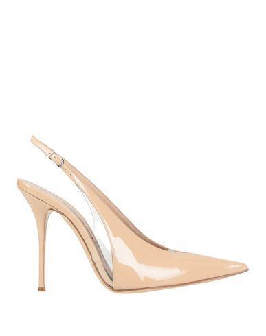 CASADEI Woman Pumps Sand Size 6.5 Leather, Pvc - Polyvinyl Chloride In Beige Product Image